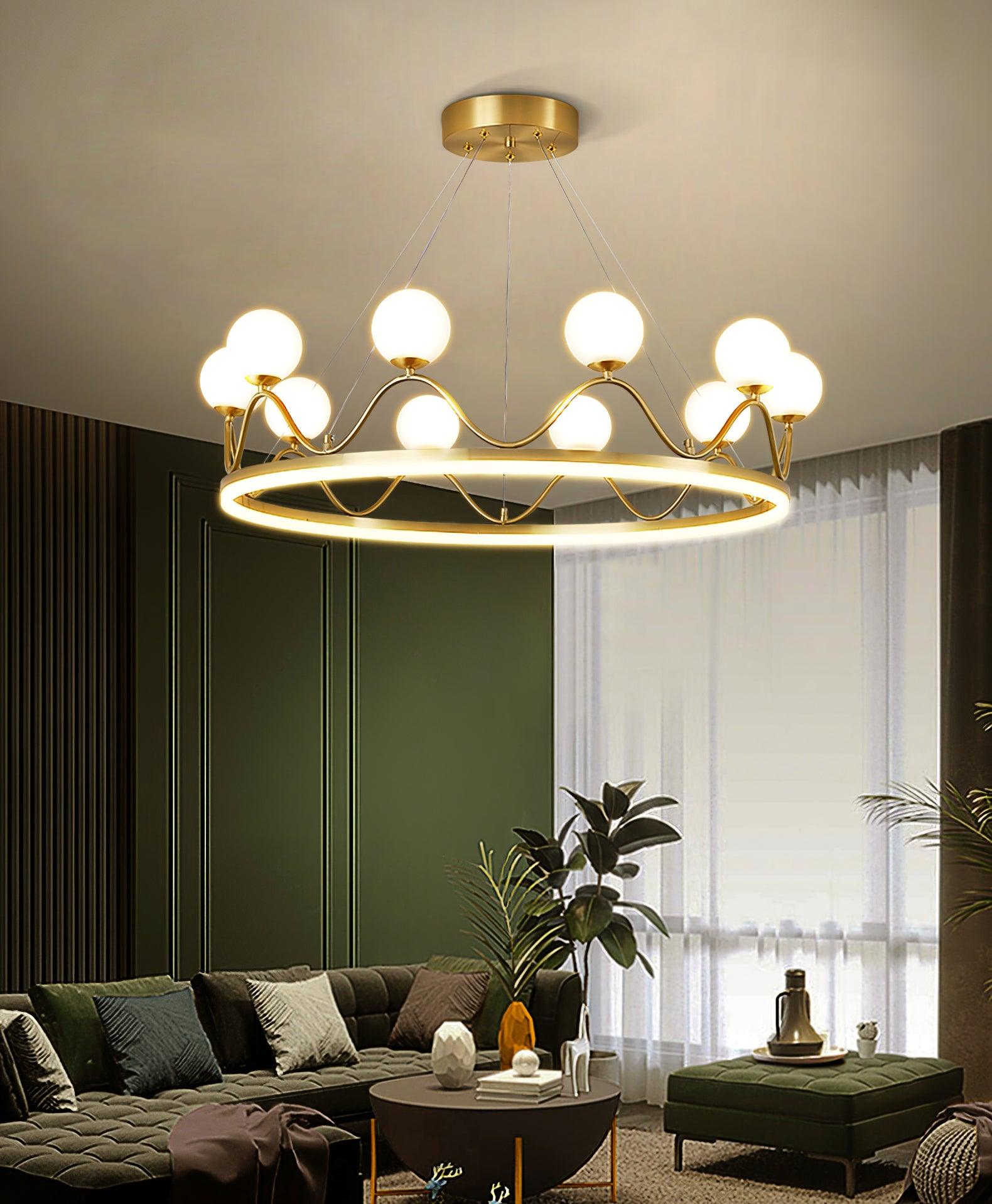 Crown Brass Chandelier - Blowlighting