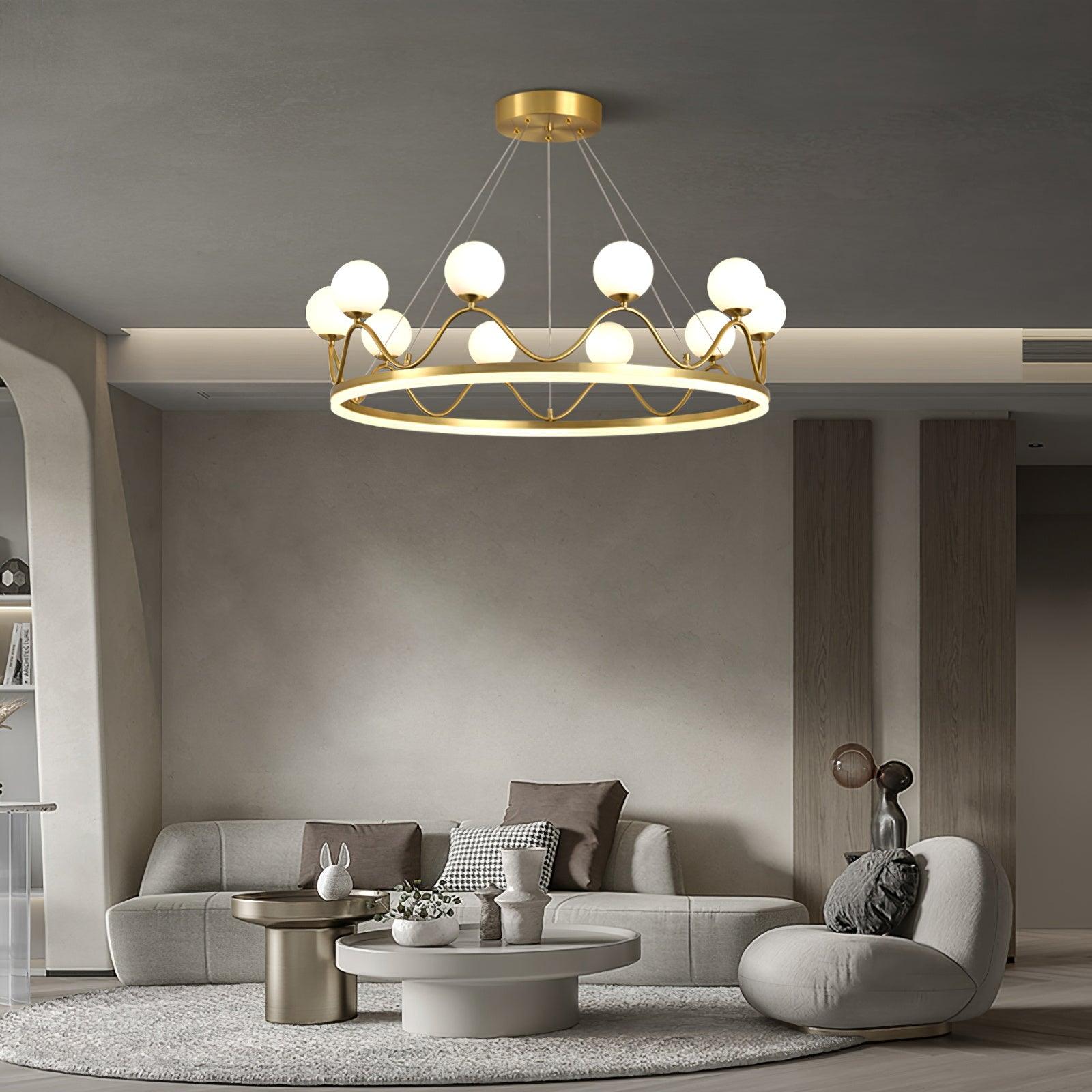Crown Brass Chandelier - Blowlighting