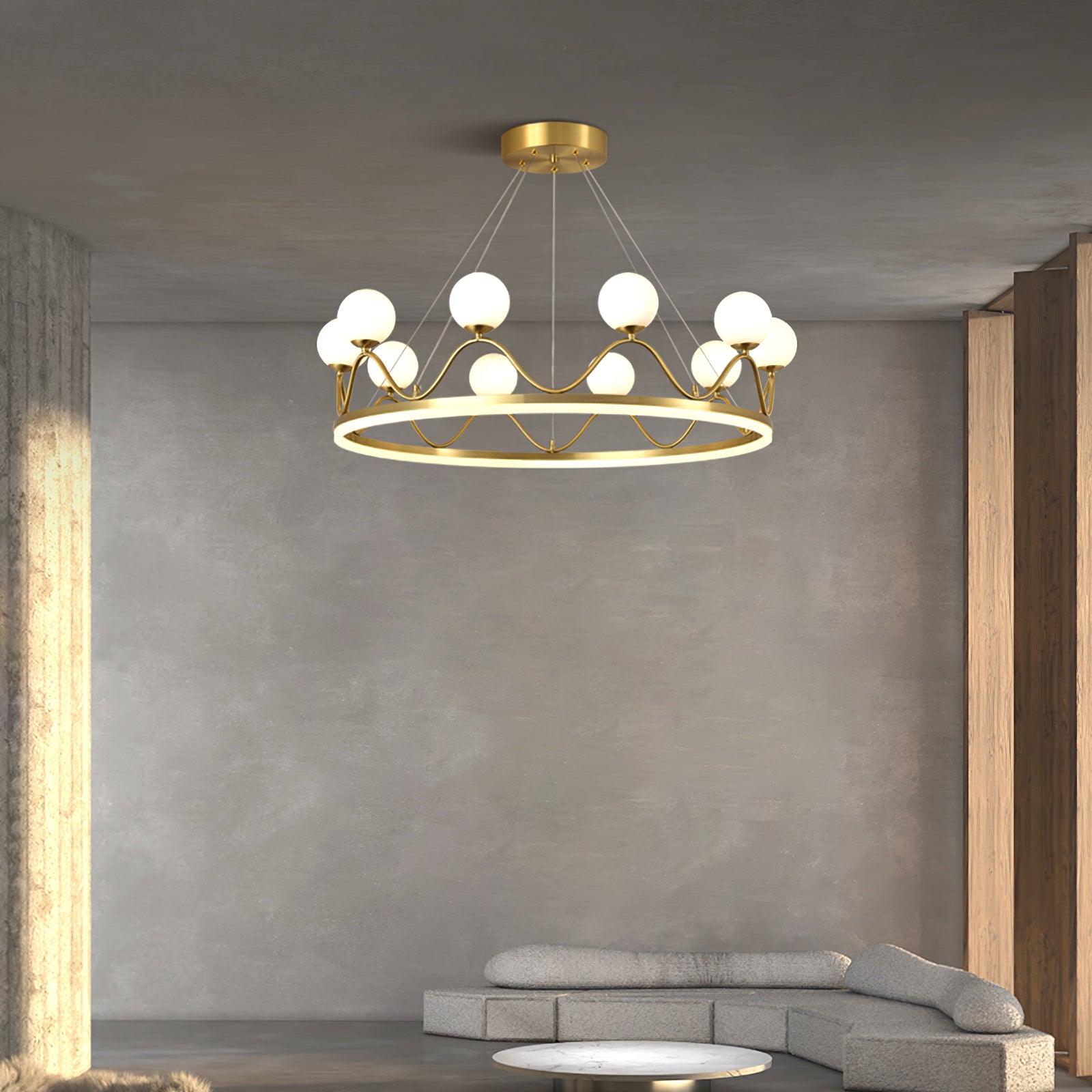 Crown Brass Chandelier - Blowlighting