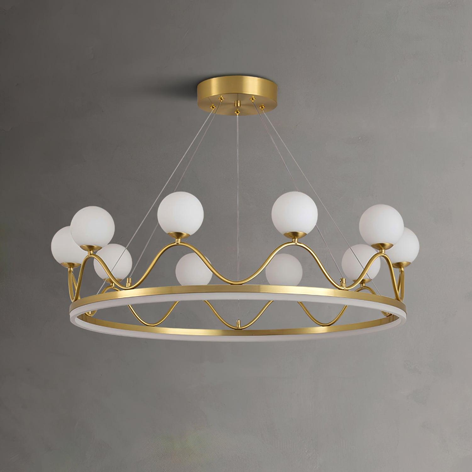 Crown Brass Chandelier - Blowlighting