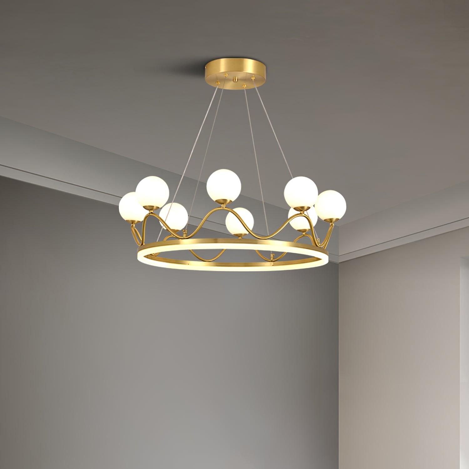 Crown Brass Chandelier - Blowlighting