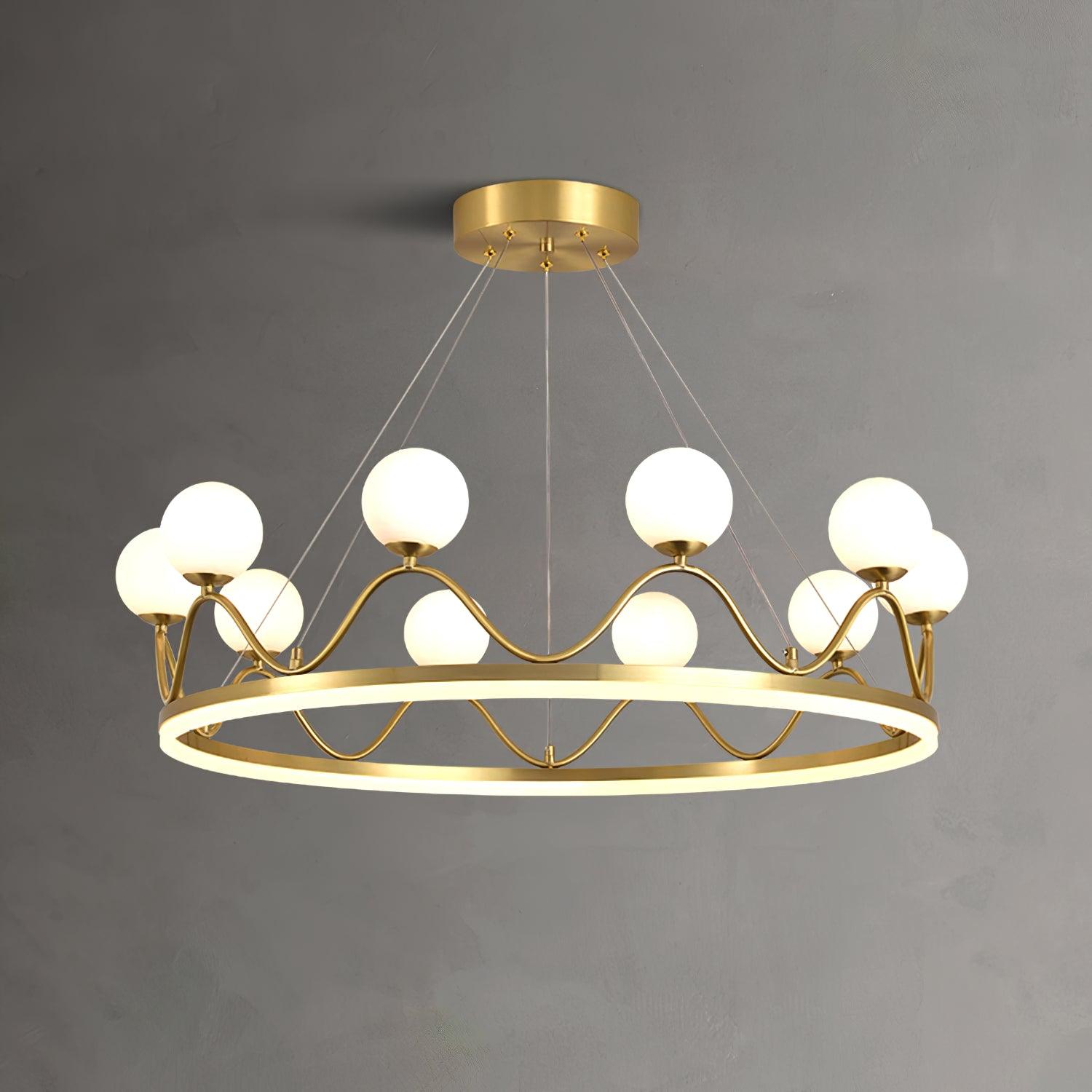 Crown Brass Chandelier - Blowlighting