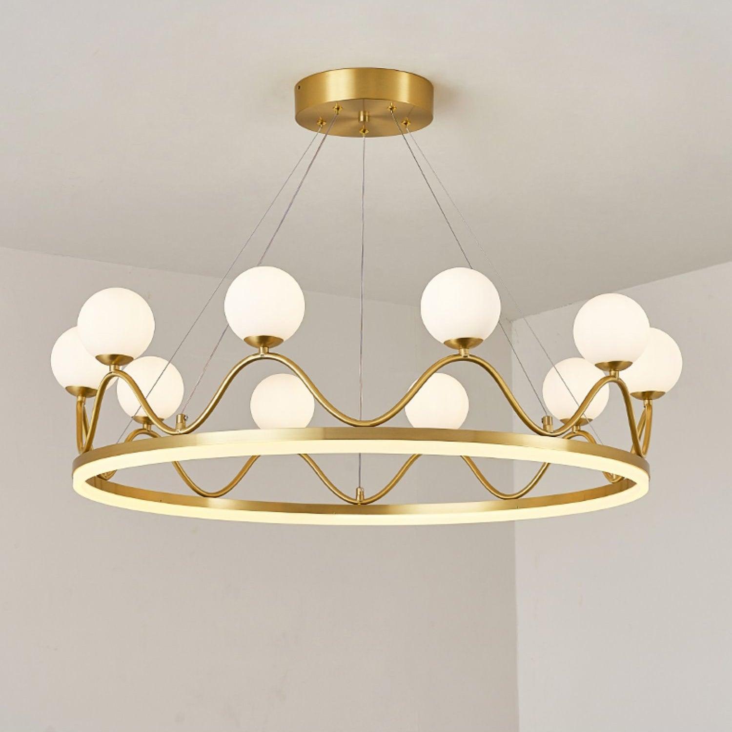 Crown Brass Chandelier - Blowlighting