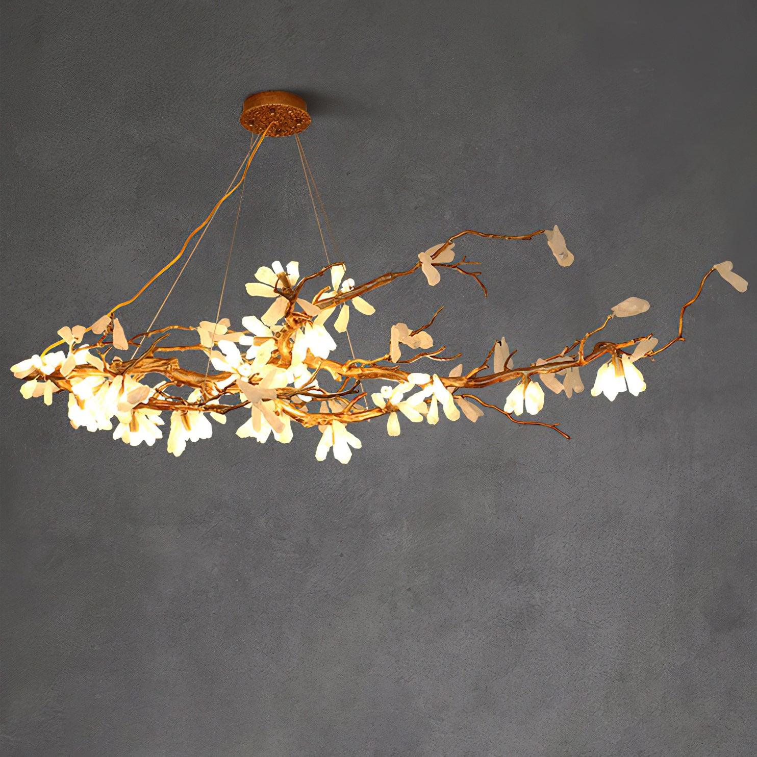 Lustra Chandelier Branch Stone Organic - Blowlighting