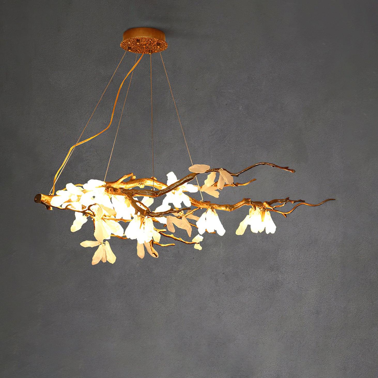 Lustra Chandelier Branch Stone Organic - Blowlighting