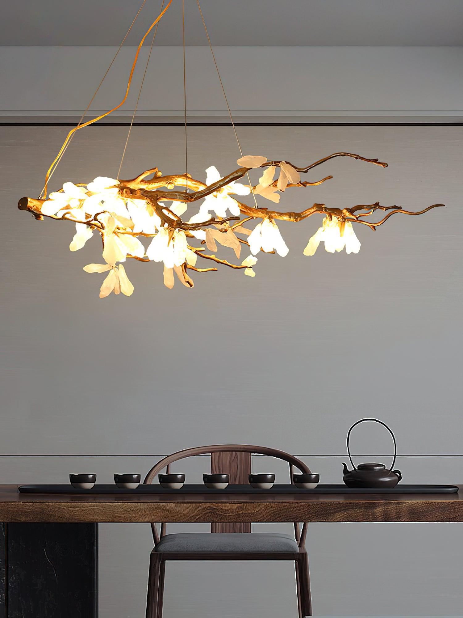 Lustra Chandelier Branch Stone Organic - Blowlighting