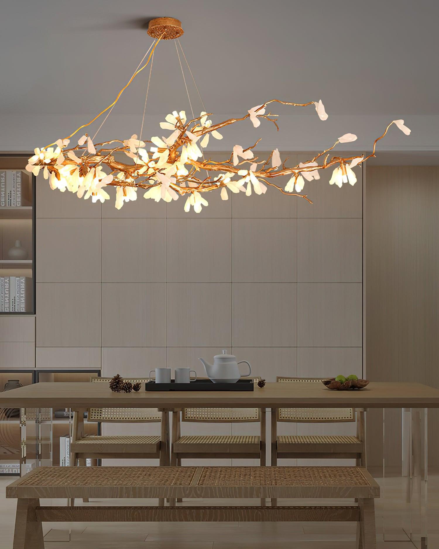 Lustra Chandelier Branch Stone Organic - Blowlighting