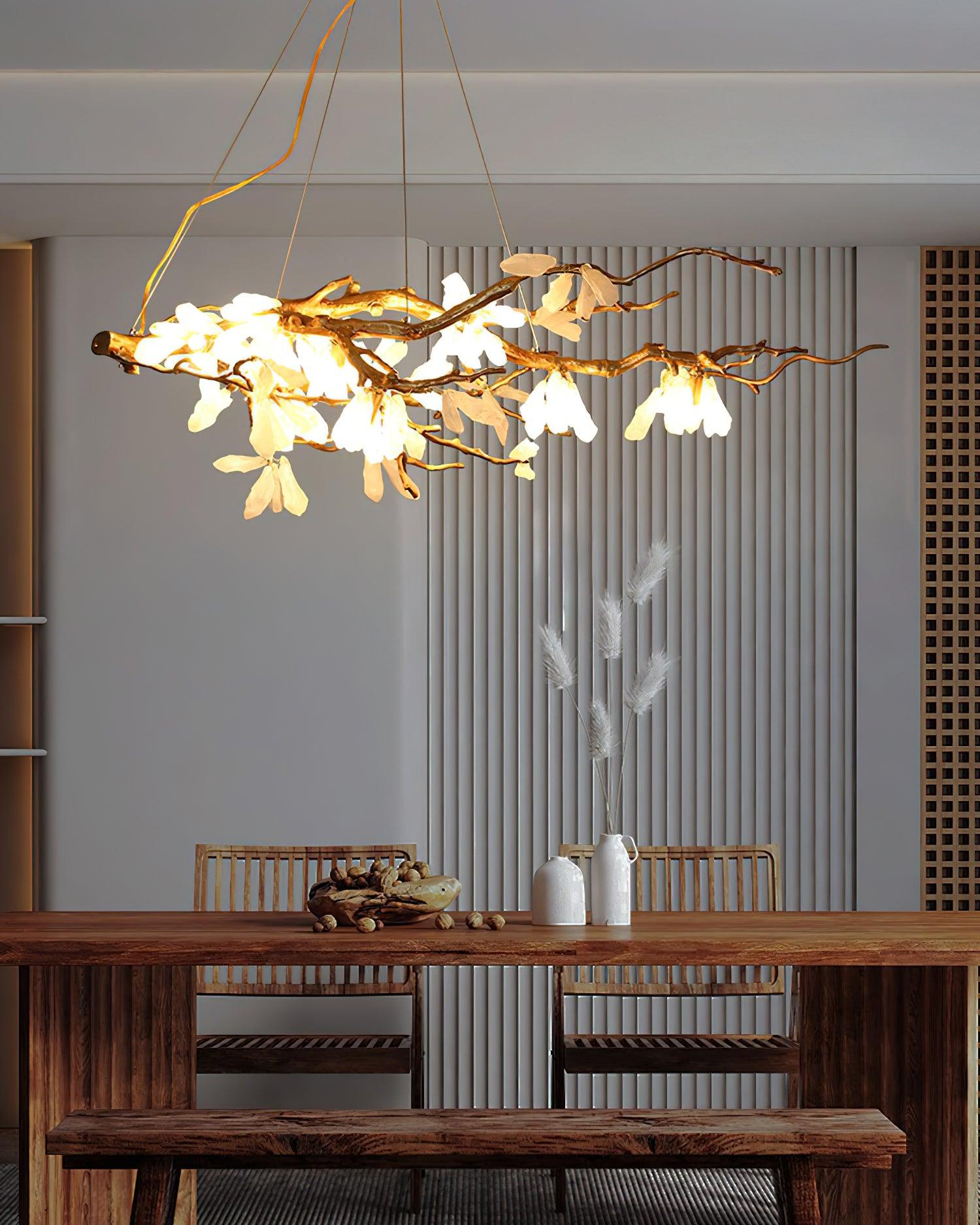 Lustra Chandelier Branch Stone Organic - Blowlighting