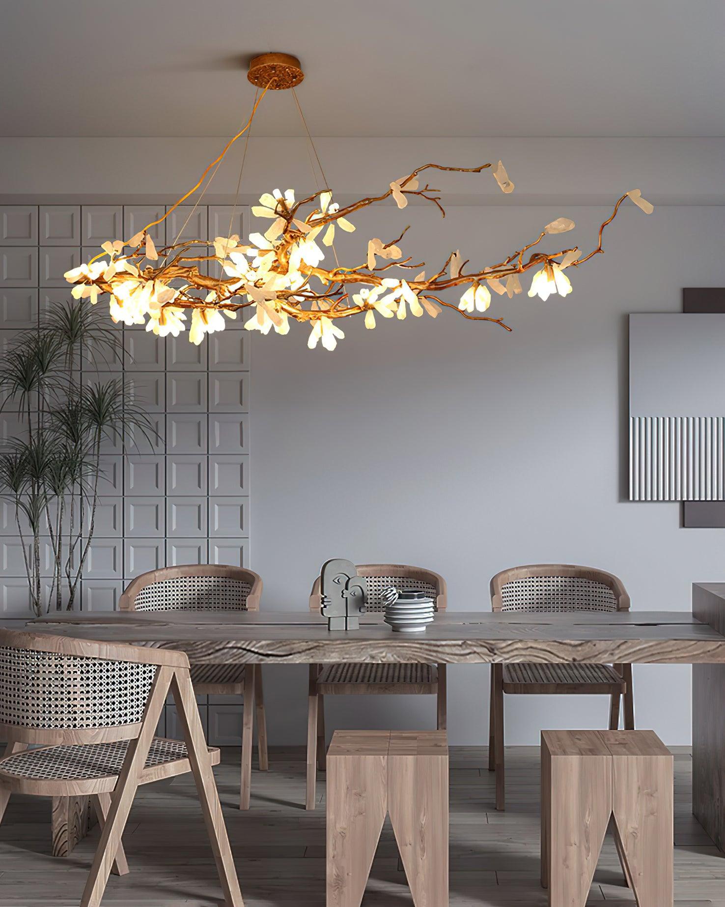 Lustra Chandelier Branch Stone Organic - Blowlighting