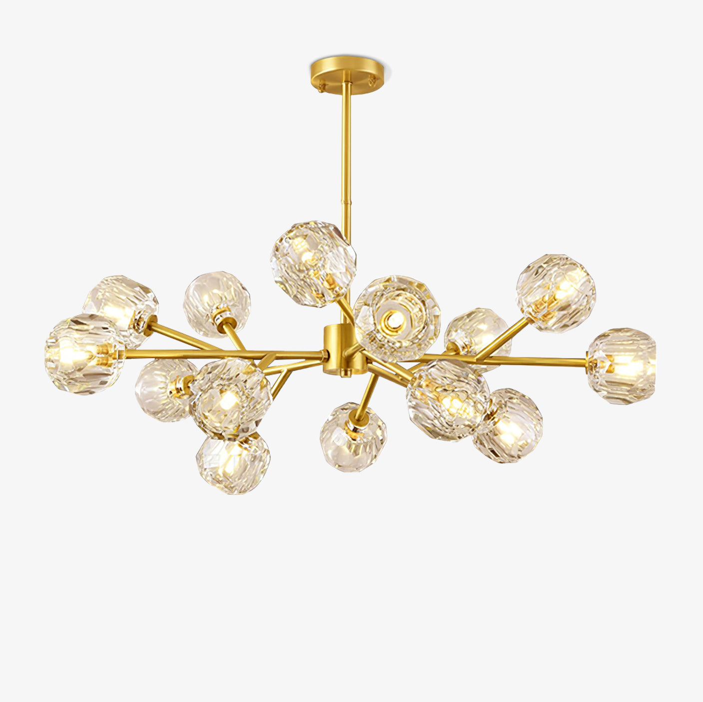 Crystal Ball Round Cluster Chandelier - Blowlighting
