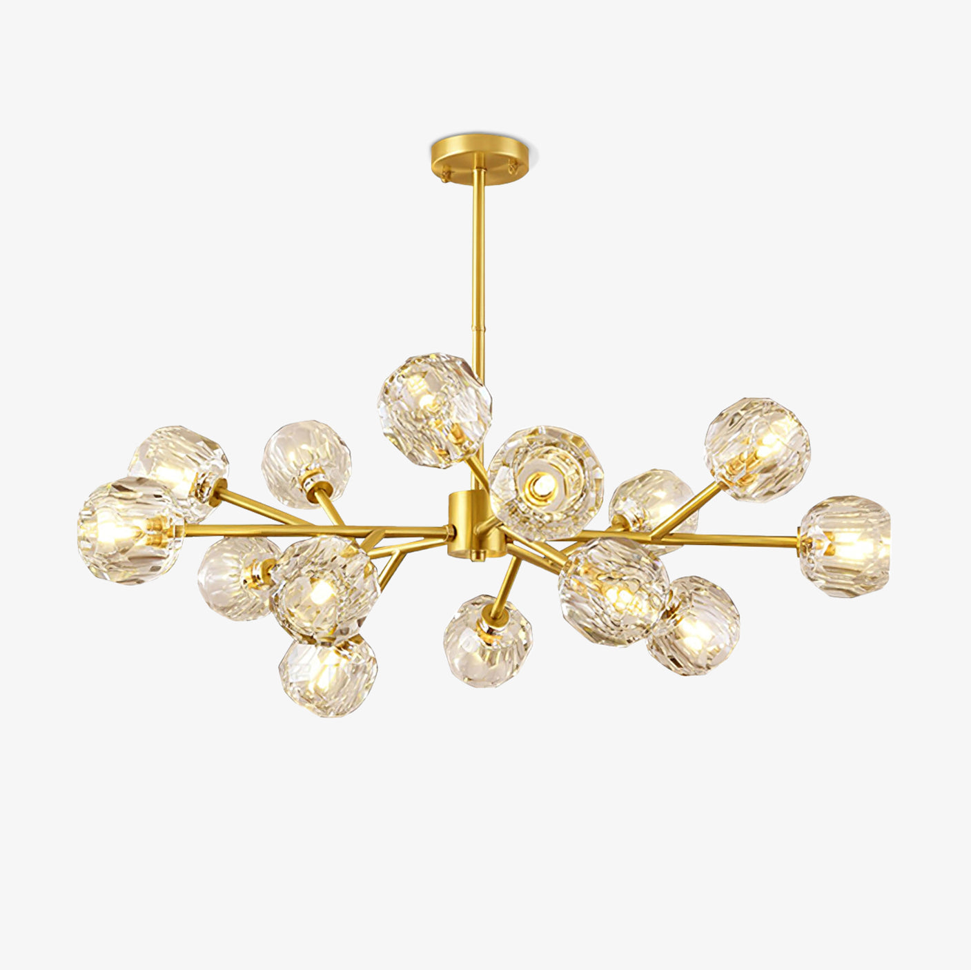 Crystal Ball Round Cluster Chandelier - Blowlighting