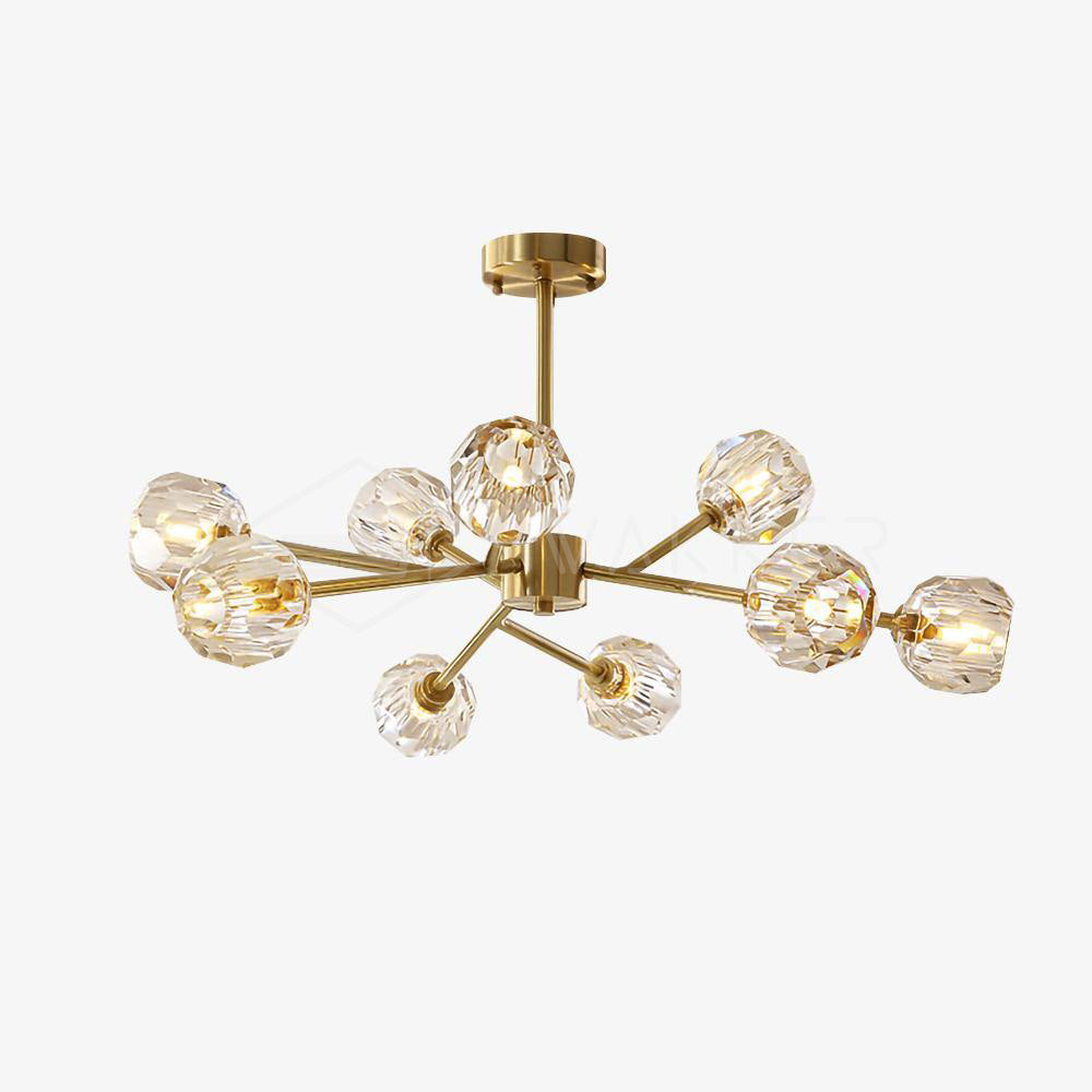 Crystal Ball Round Cluster Chandelier - Blowlighting