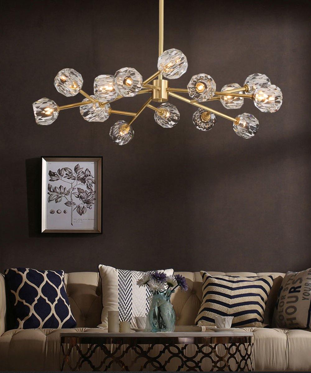 Crystal Ball Round Cluster Chandelier - Blowlighting