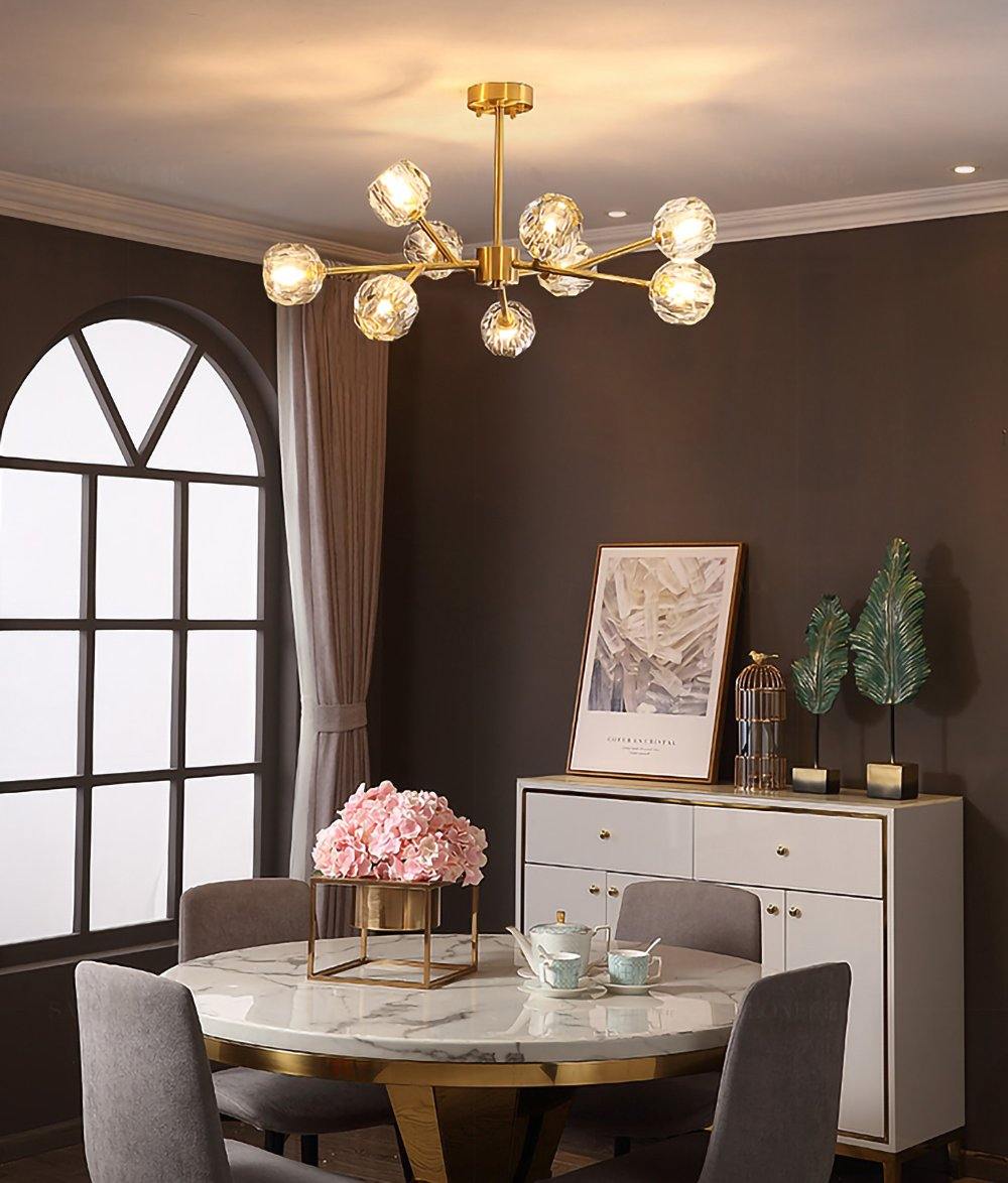 Crystal Ball Round Cluster Chandelier - Blowlighting