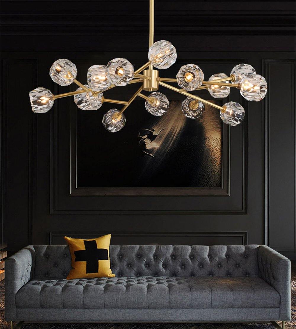 Crystal Ball Round Cluster Chandelier - Blowlighting