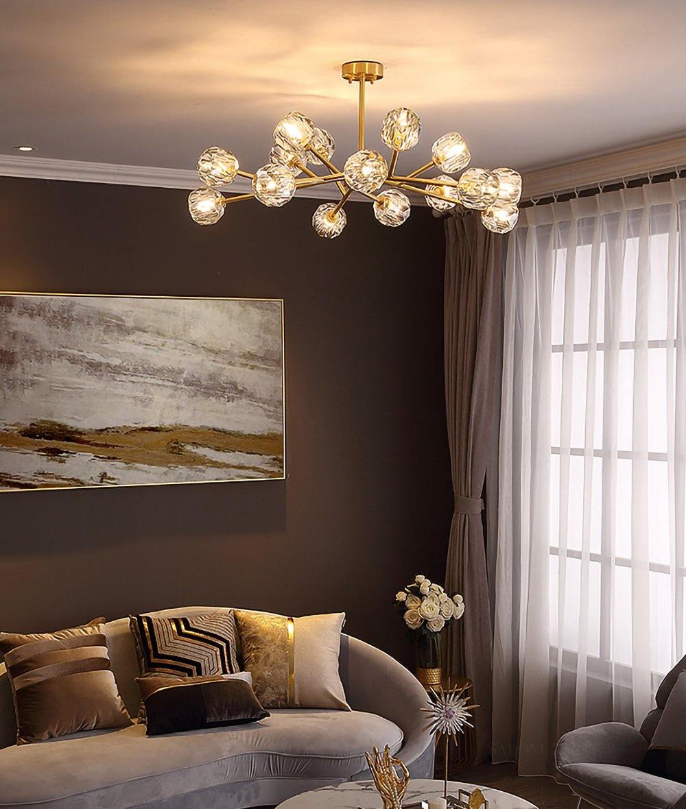Crystal Ball Round Cluster Chandelier - Blowlighting