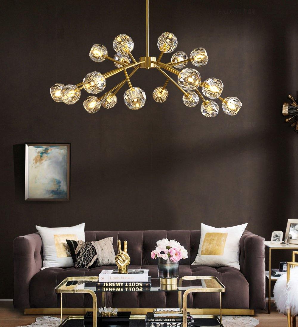 Crystal Ball Round Cluster Chandelier - Blowlighting