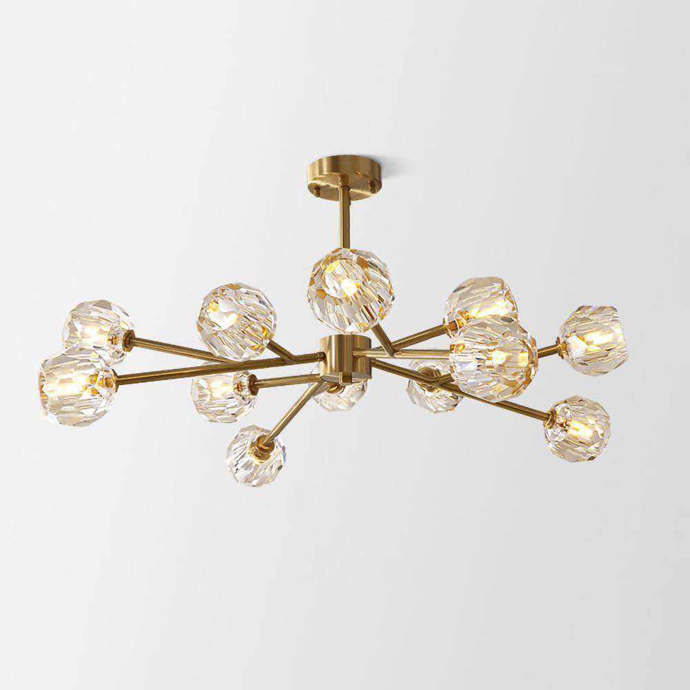 Crystal Ball Round Cluster Chandelier - Blowlighting