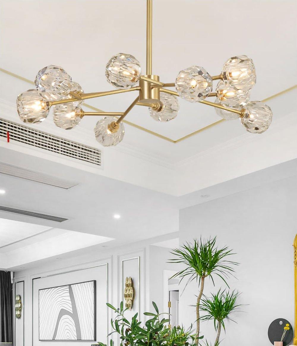 Crystal Ball Round Cluster Chandelier - Blowlighting