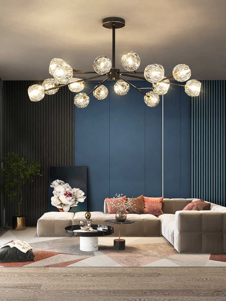 Crystal Ball Round Cluster Chandelier - Blowlighting