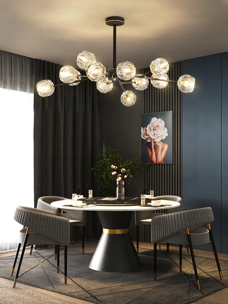 Crystal Ball Round Cluster Chandelier - Blowlighting
