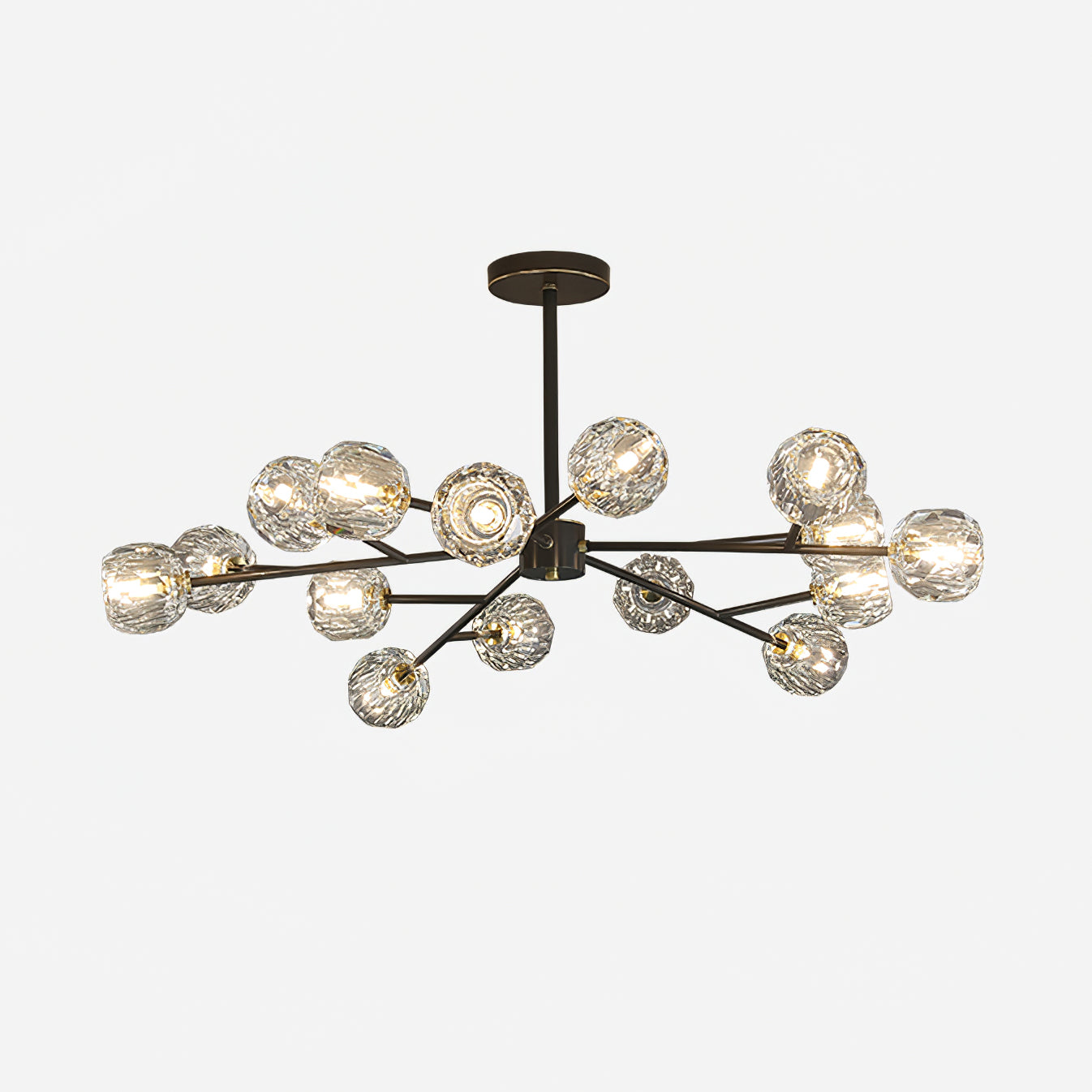 Crystal Ball Round Cluster Chandelier - Blowlighting
