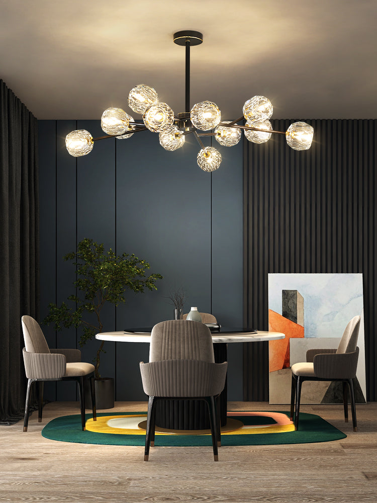 Crystal Ball Round Cluster Chandelier - Blowlighting