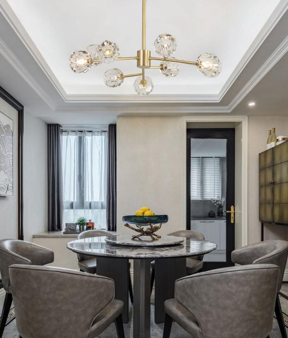 Crystal Ball Round Cluster Chandelier - Blowlighting