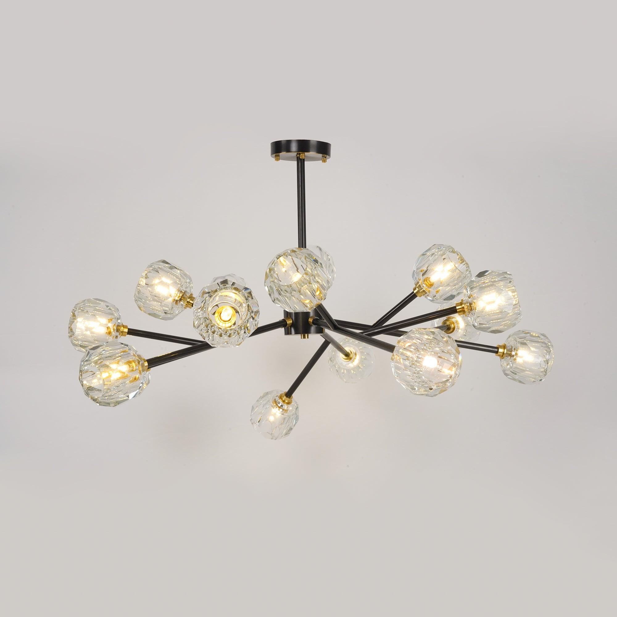 Crystal Ball Round Cluster Chandelier - Blowlighting