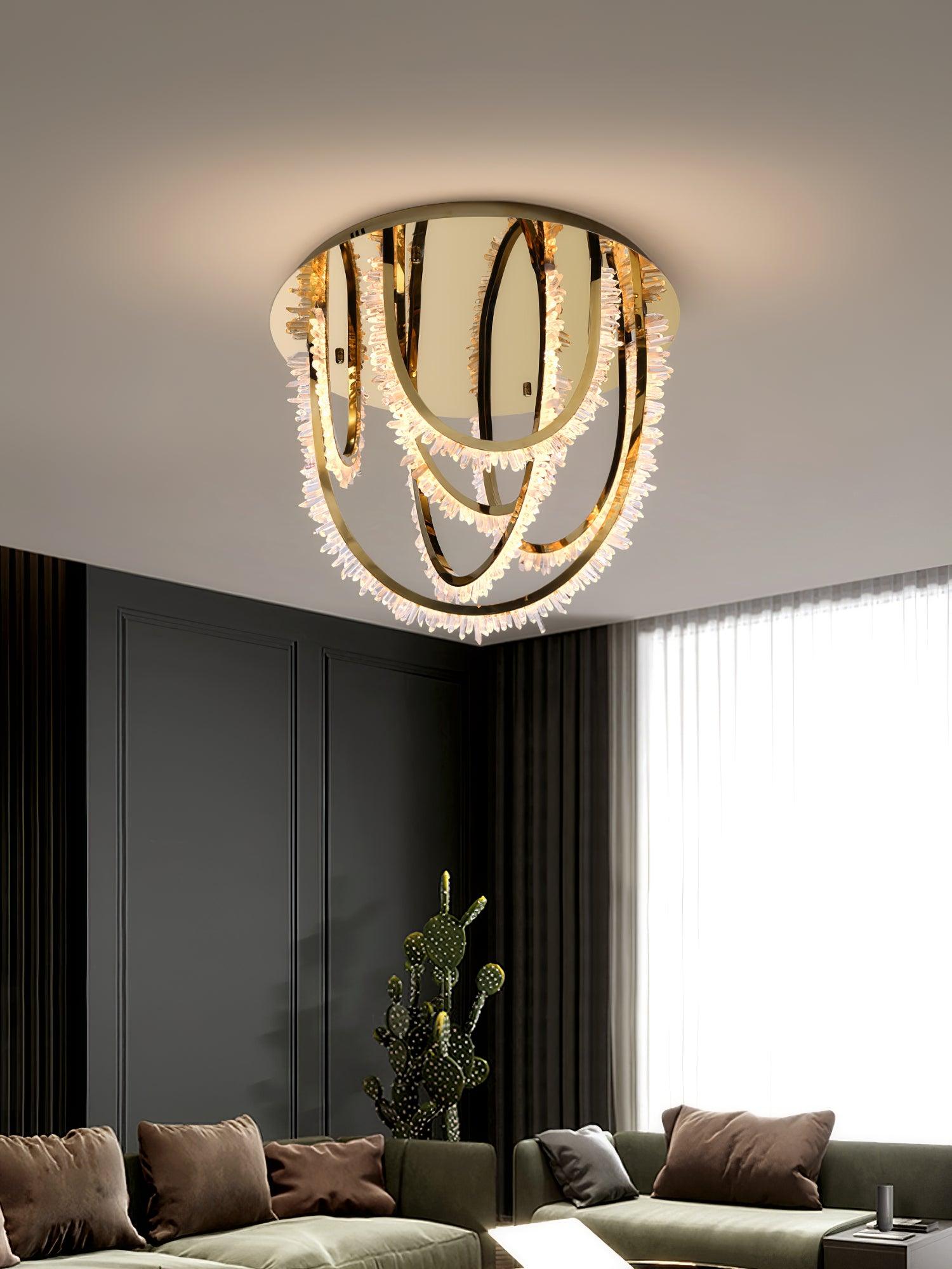 Crystal Individual Creativity Corde Metal Crystal Ceiling Light - Blowlighting