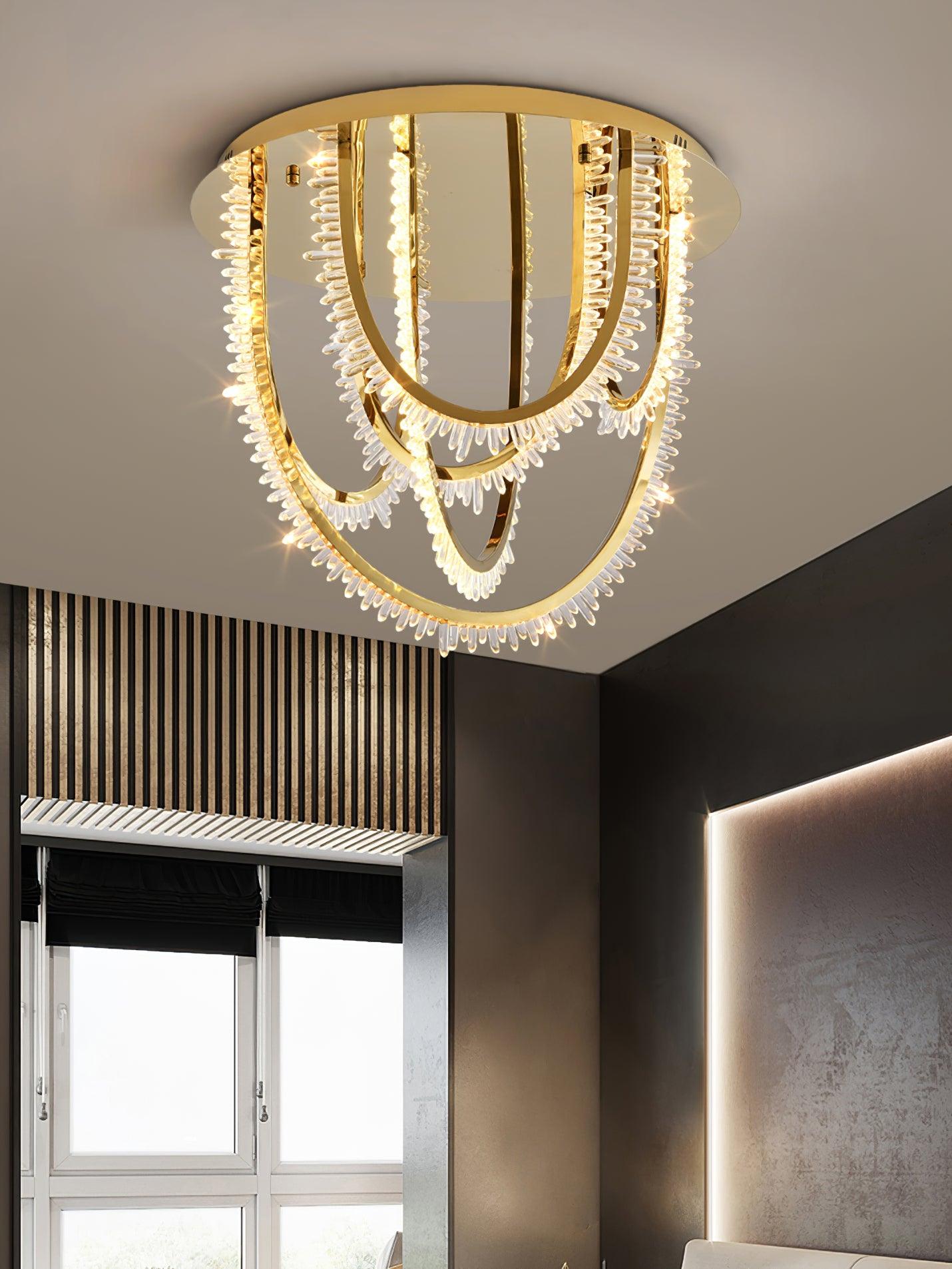 Crystal Individual Creativity Corde Metal Crystal Ceiling Light - Blowlighting