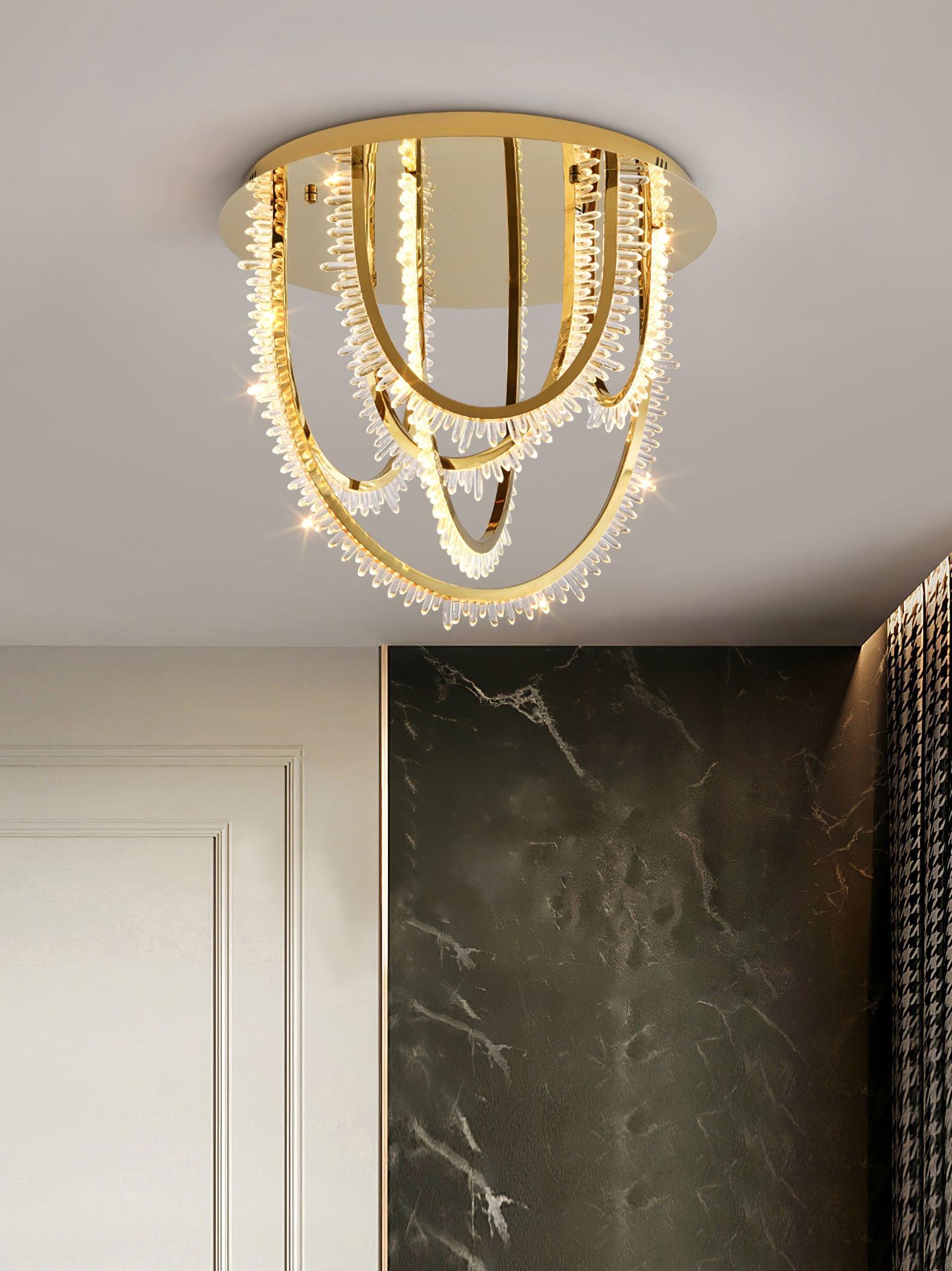 Crystal Individual Creativity Corde Metal Crystal Ceiling Light - Blowlighting