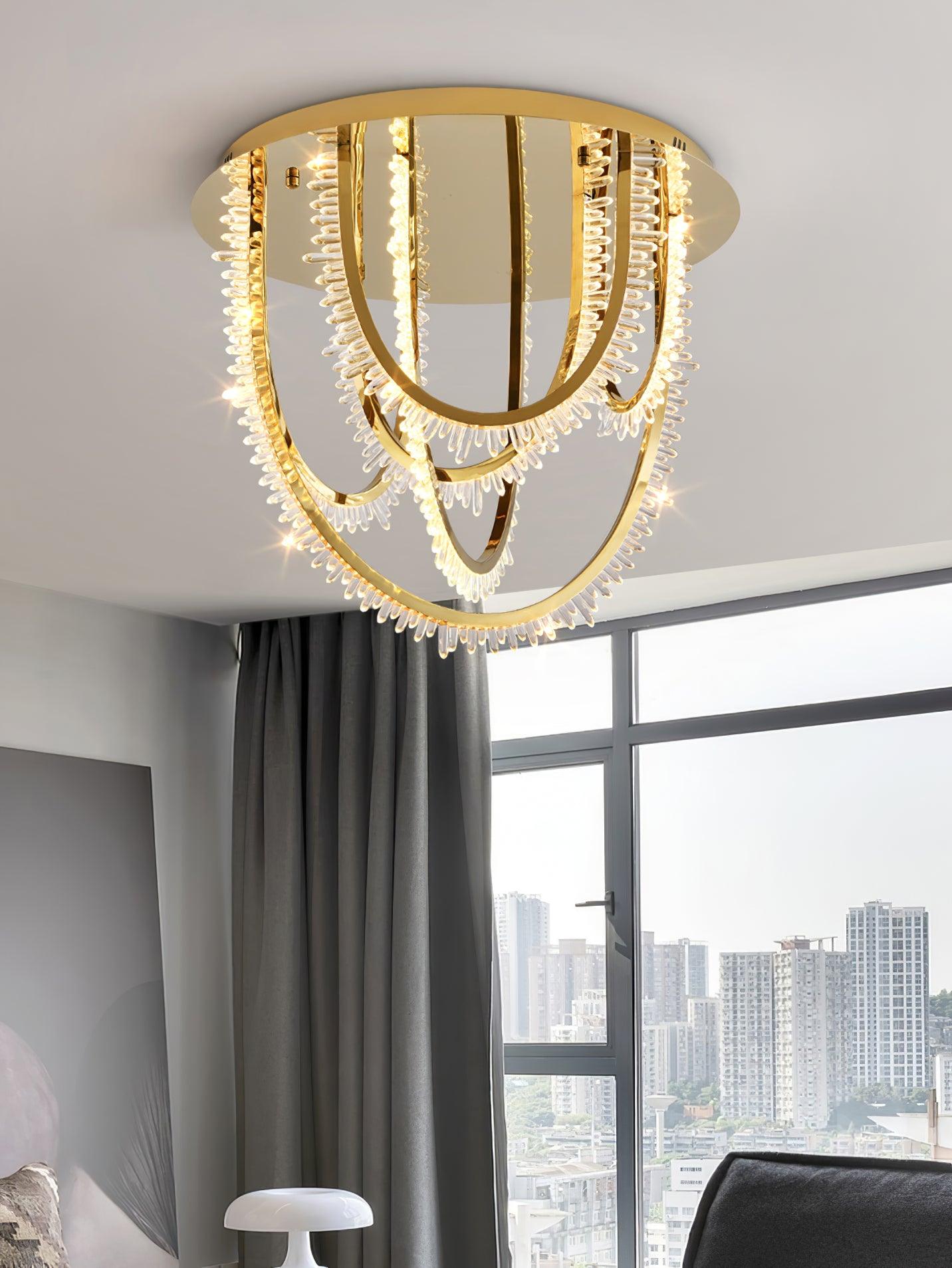 Crystal Individual Creativity Corde Metal Crystal Ceiling Light - Blowlighting