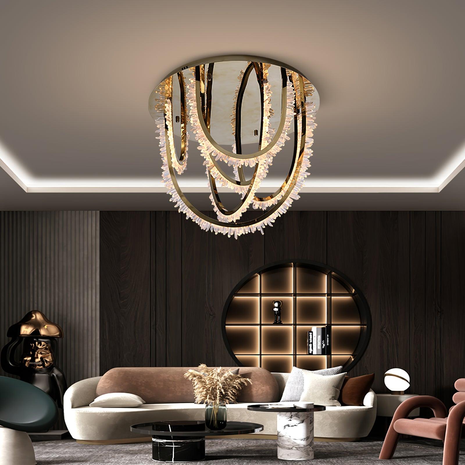 Crystal Individual Creativity Corde Metal Crystal Ceiling Light - Blowlighting