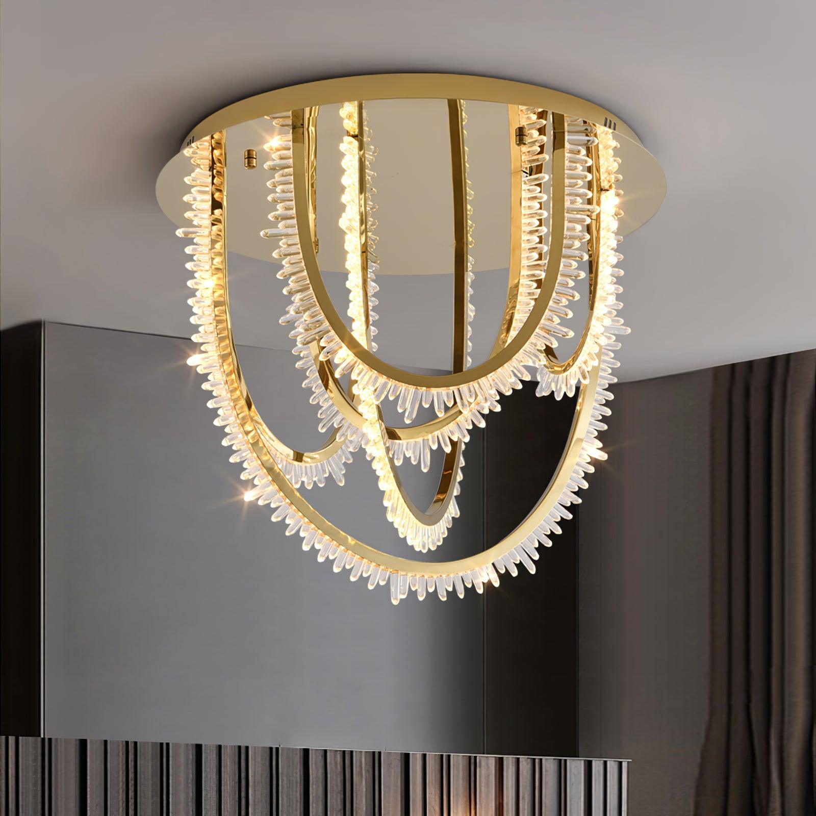 Crystal Individual Creativity Corde Metal Crystal Ceiling Light - Blowlighting