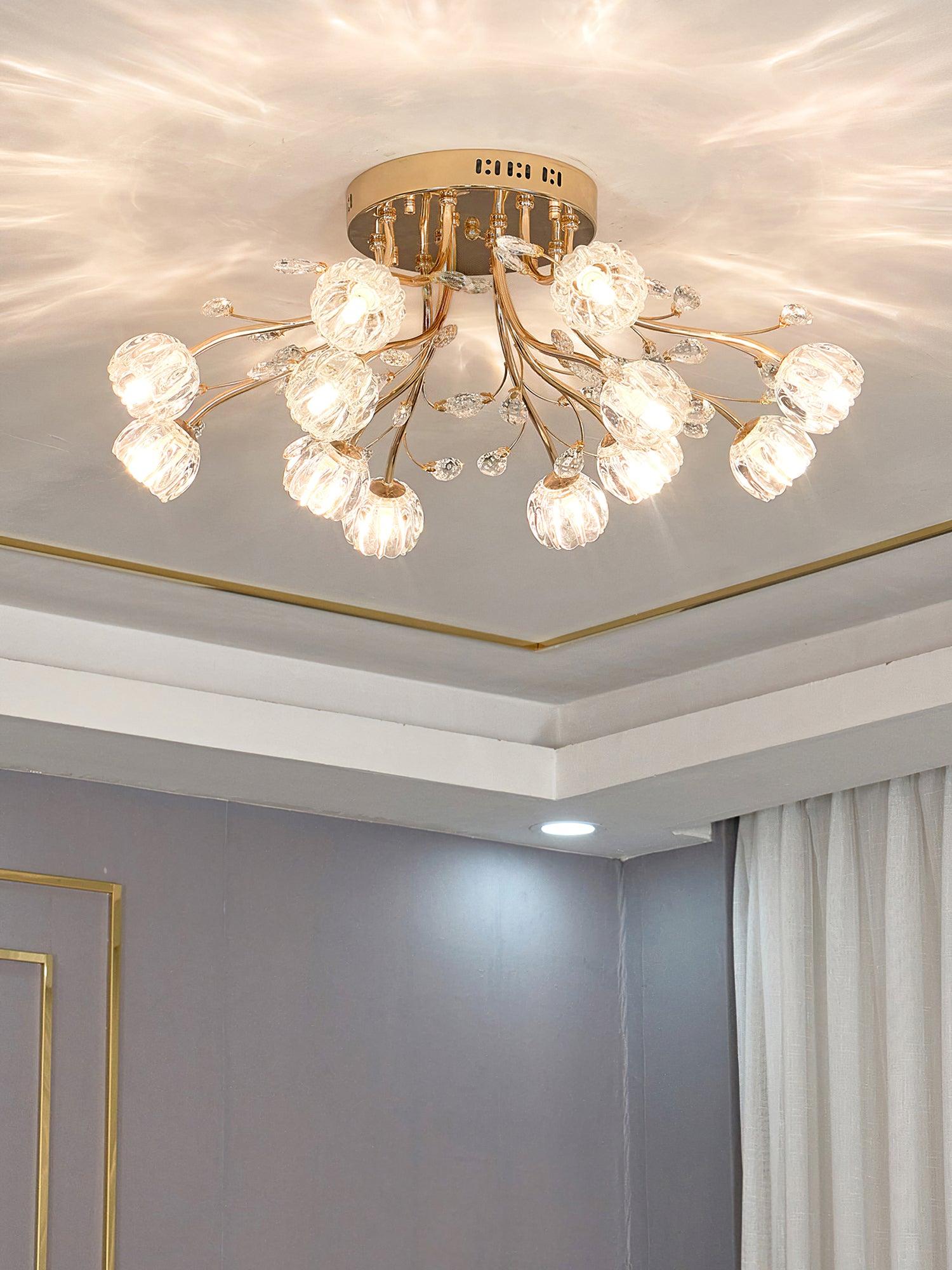 Crystal Flower Ceiling Light - Blowlighting