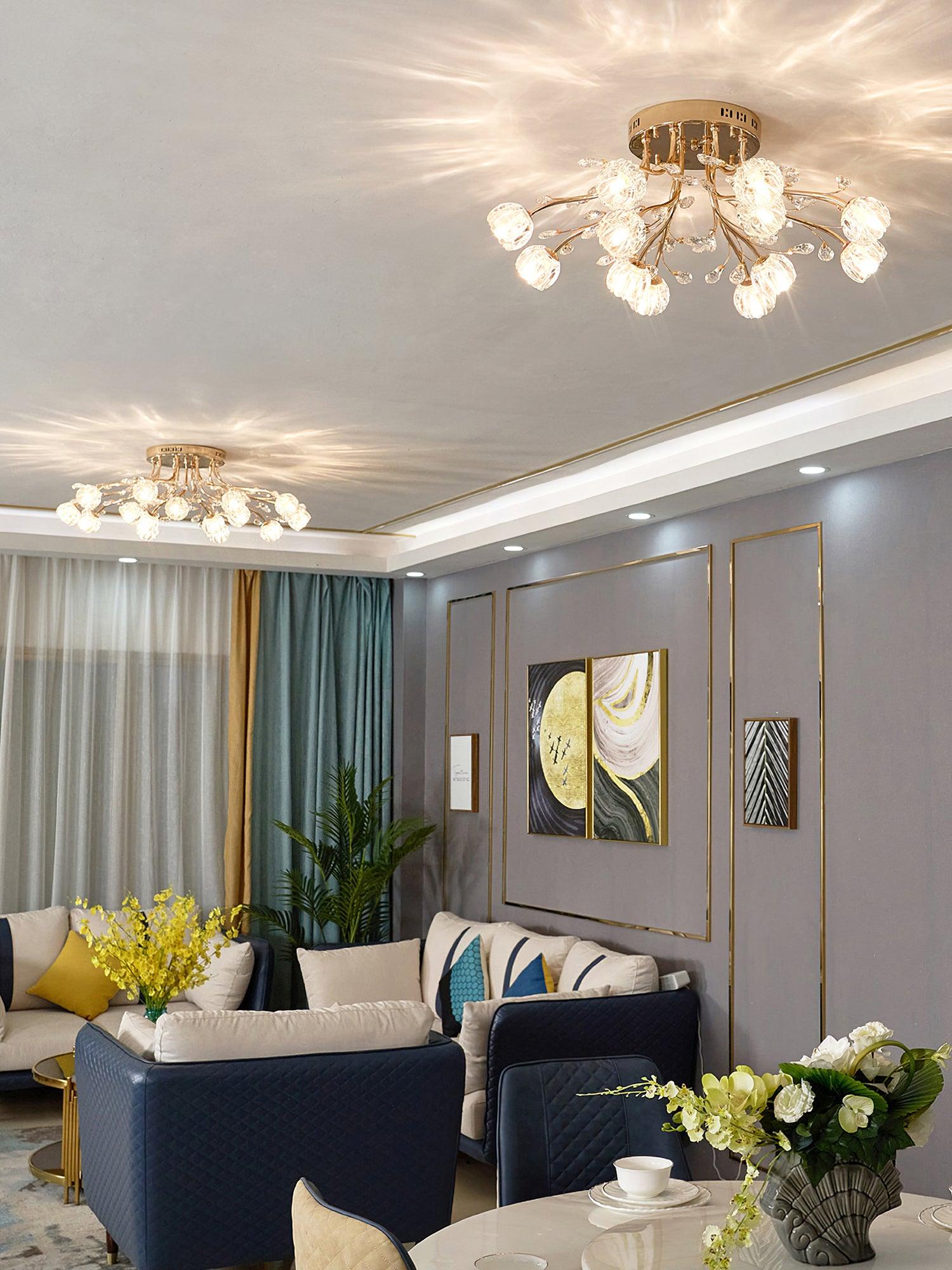 Crystal Flower Ceiling Light - Blowlighting