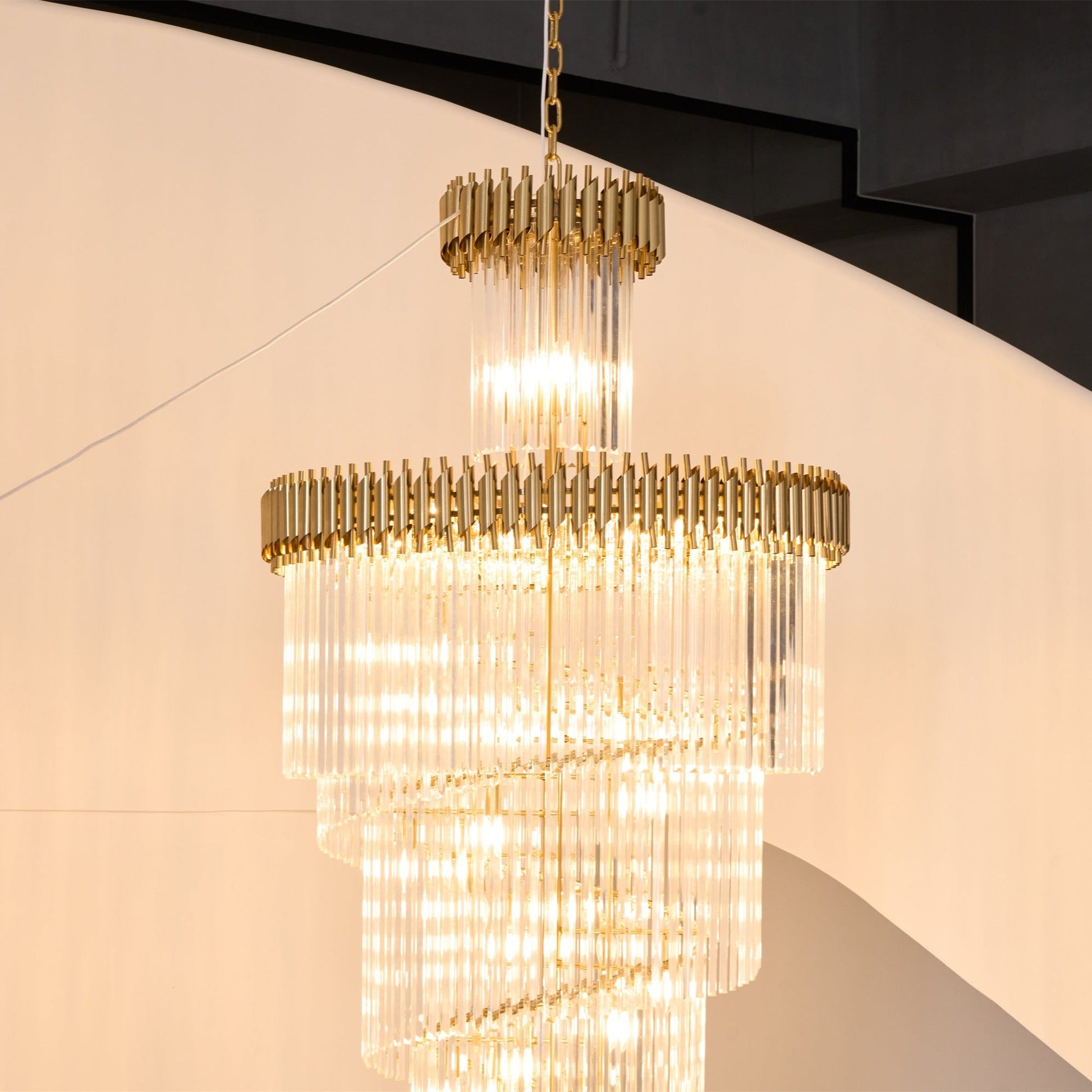 Eurmirila Crystal Spiral Chandelier - Blowlighting