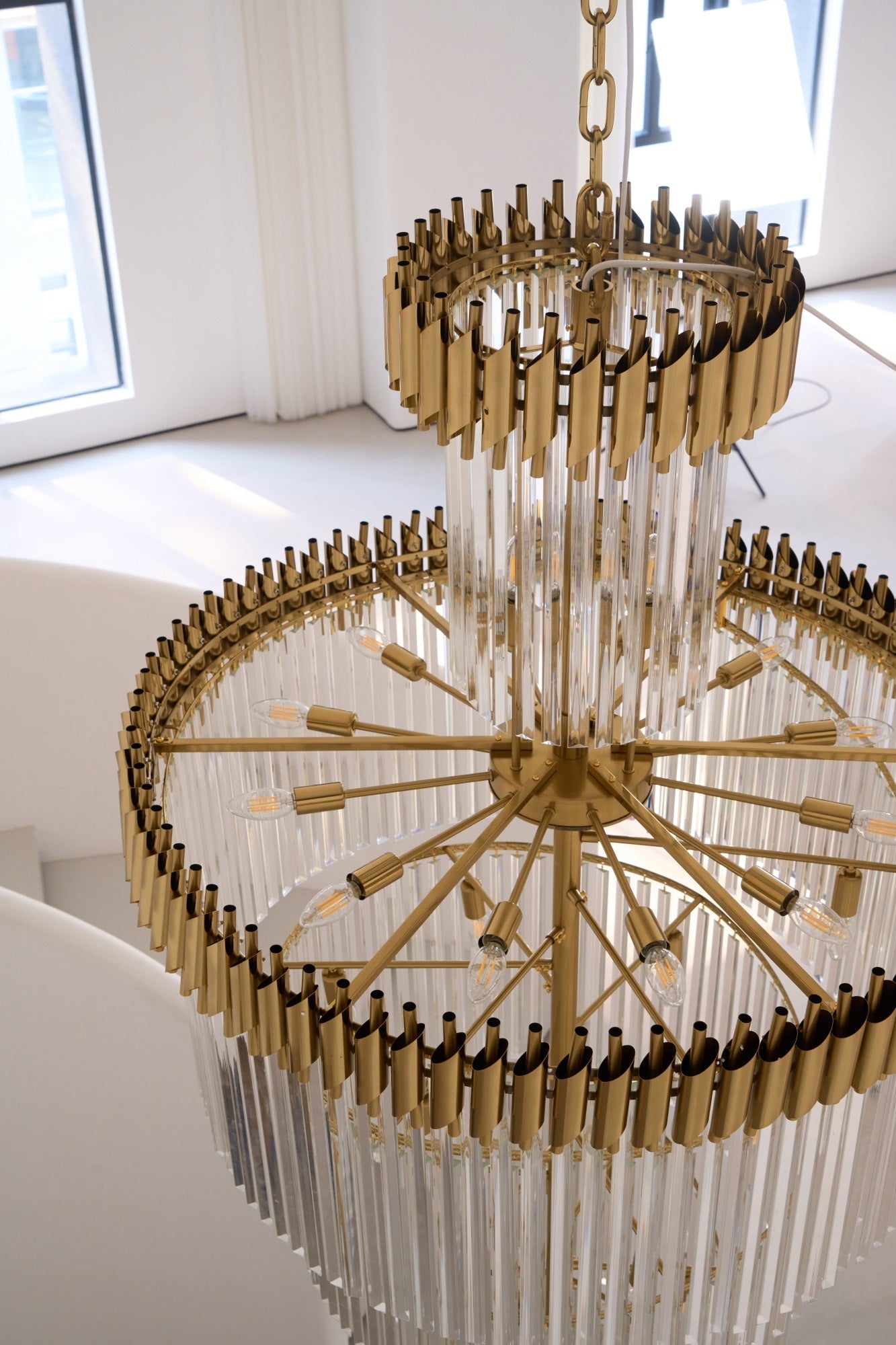 Eurmirila Crystal Spiral Chandelier - Blowlighting