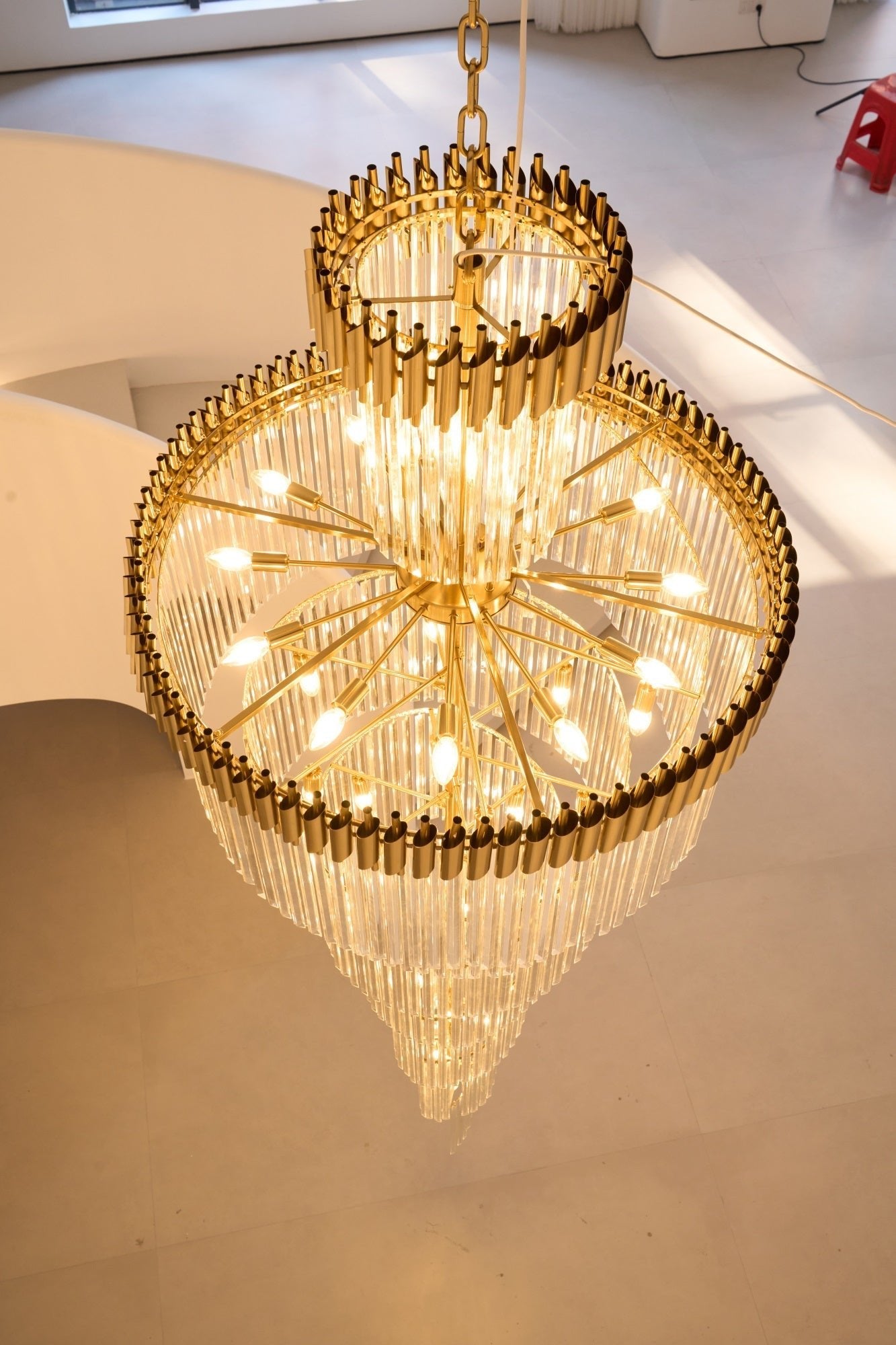 Eurmirila Crystal Spiral Chandelier - Blowlighting