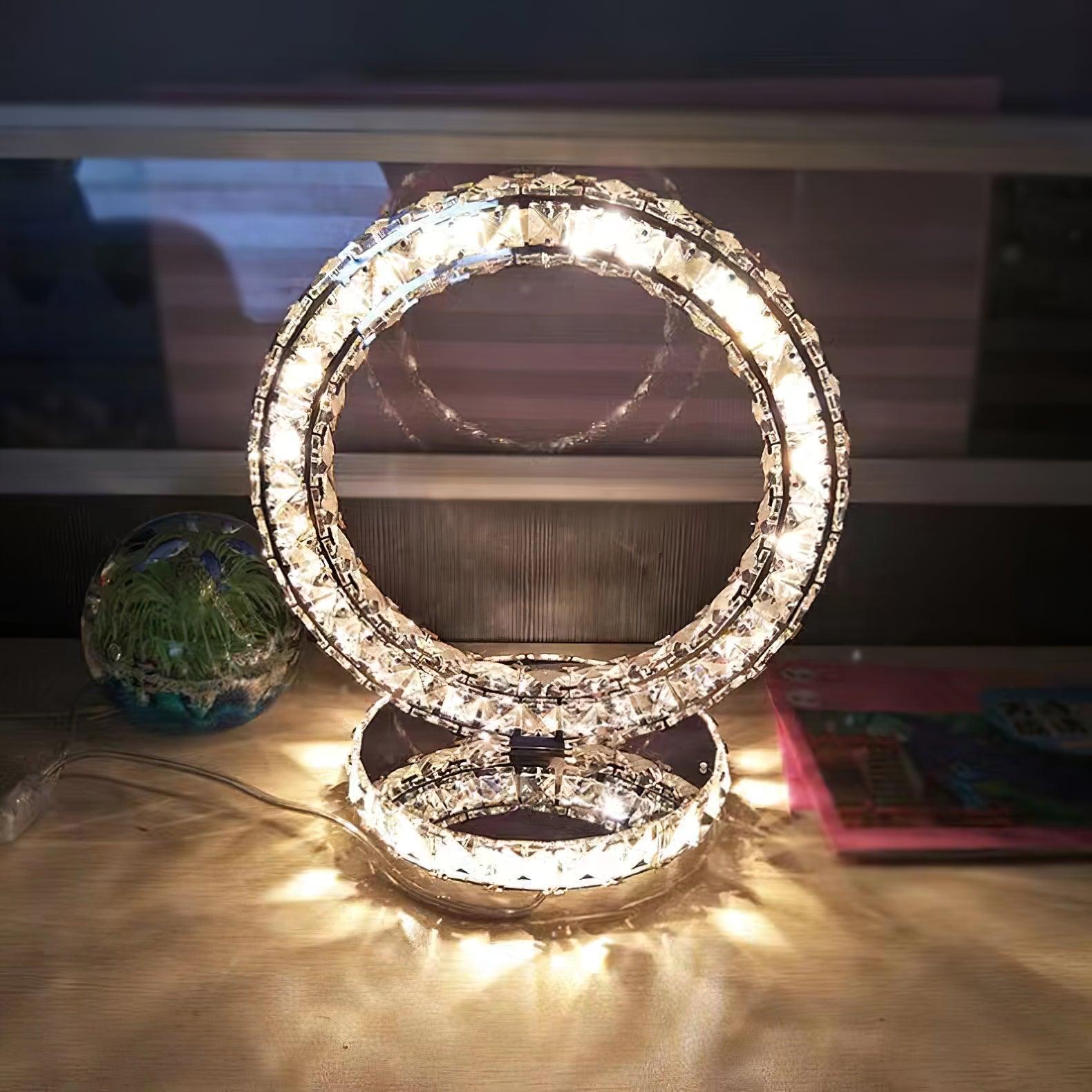 Crystal Rings Table Lamp - Blowlighting