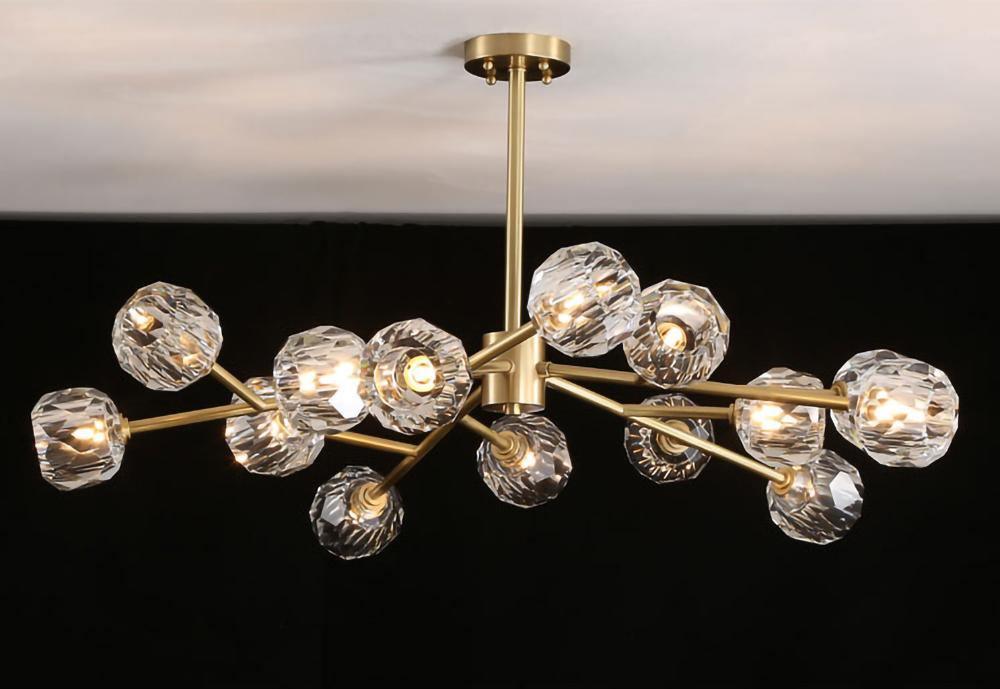 Crystal Ball Round Cluster Chandelier - Blowlighting