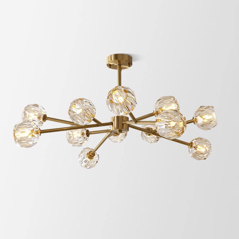 Crystal Ball Round Cluster Chandelier - Blowlighting