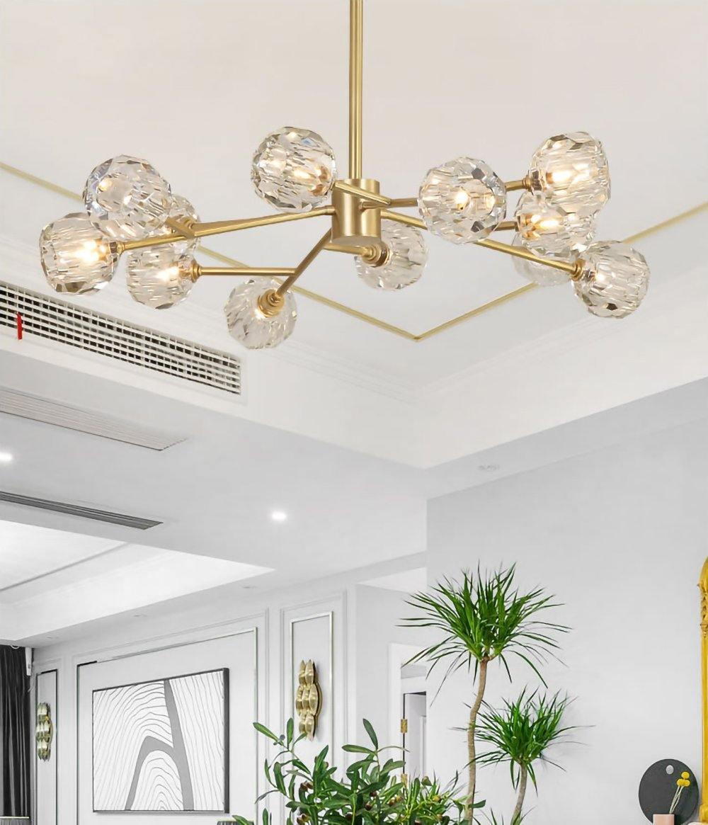 Crystal Ball Round Cluster Chandelier - Blowlighting