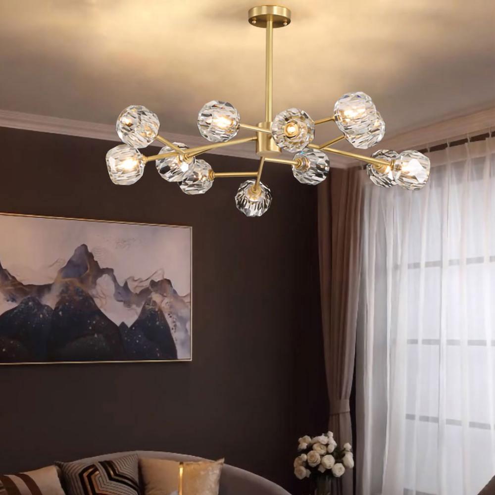 Crystal Ball Round Cluster Chandelier - Blowlighting