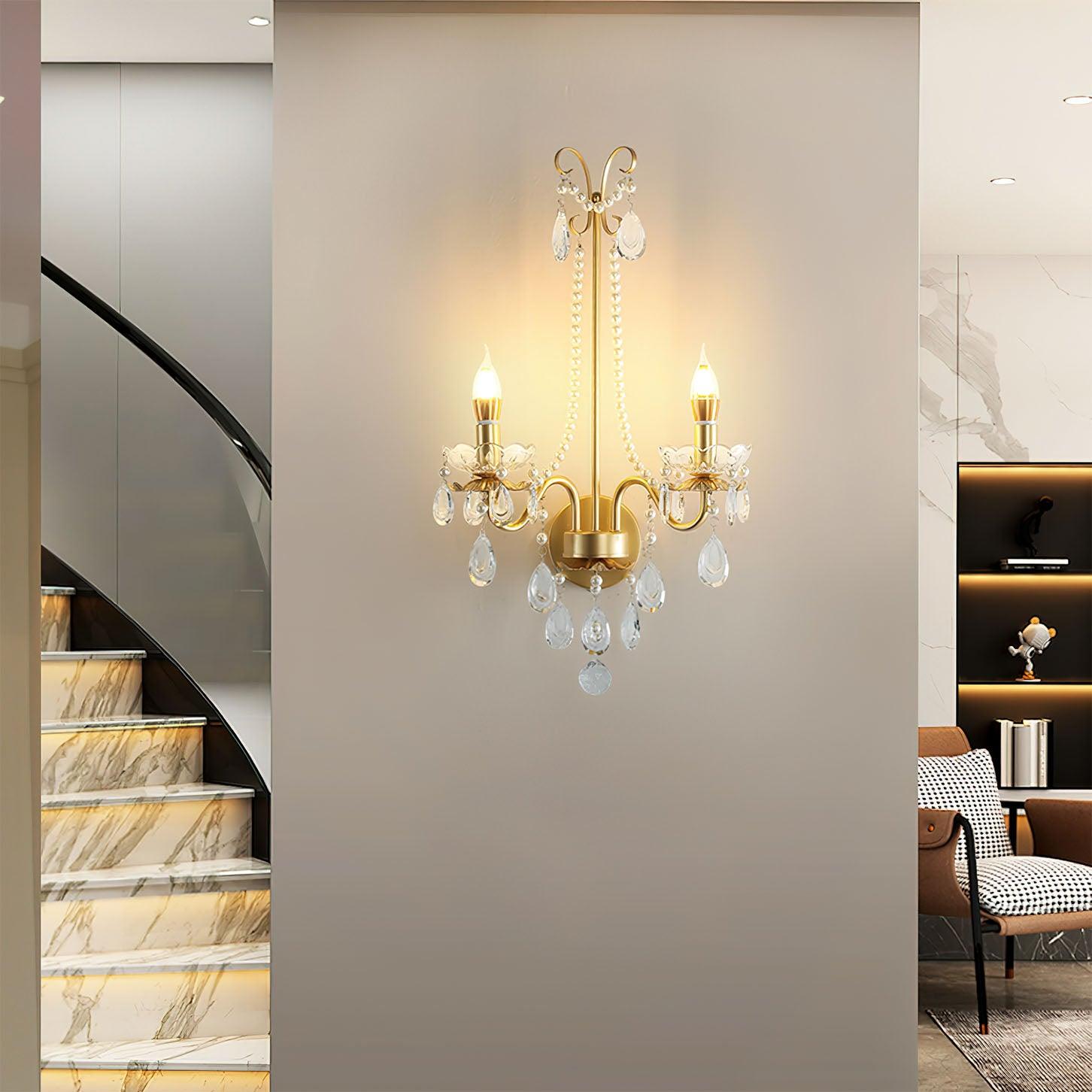 Crystal Pearl Chain Wall Lamp - Blowlighting