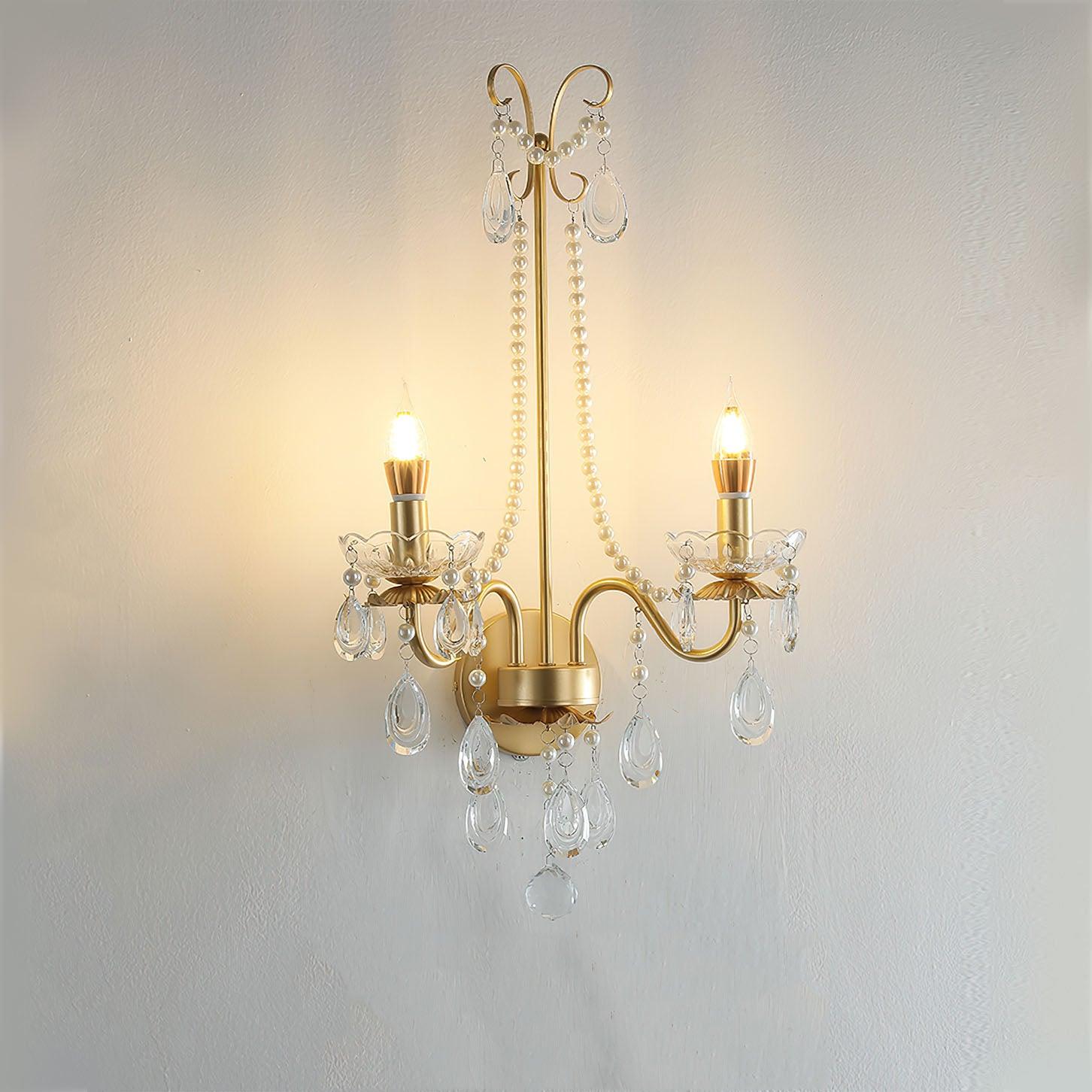 Crystal Pearl Chain Wall Lamp - Blowlighting