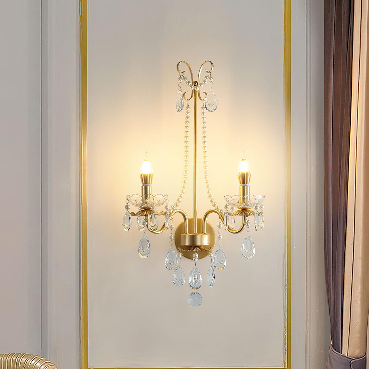 Crystal Pearl Chain Wall Lamp - Blowlighting