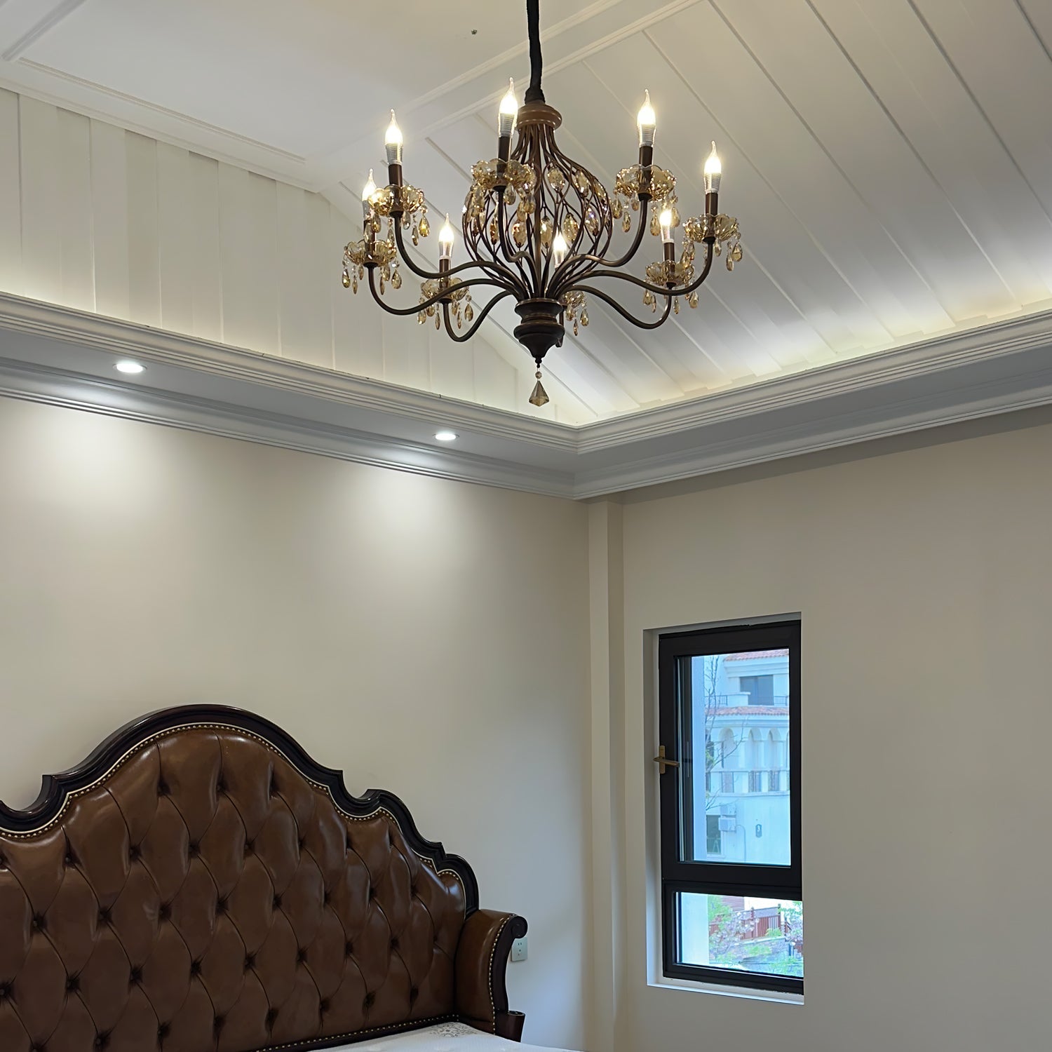 Enorel Vintage Bronze Crystal Chandelier - Blowlighting