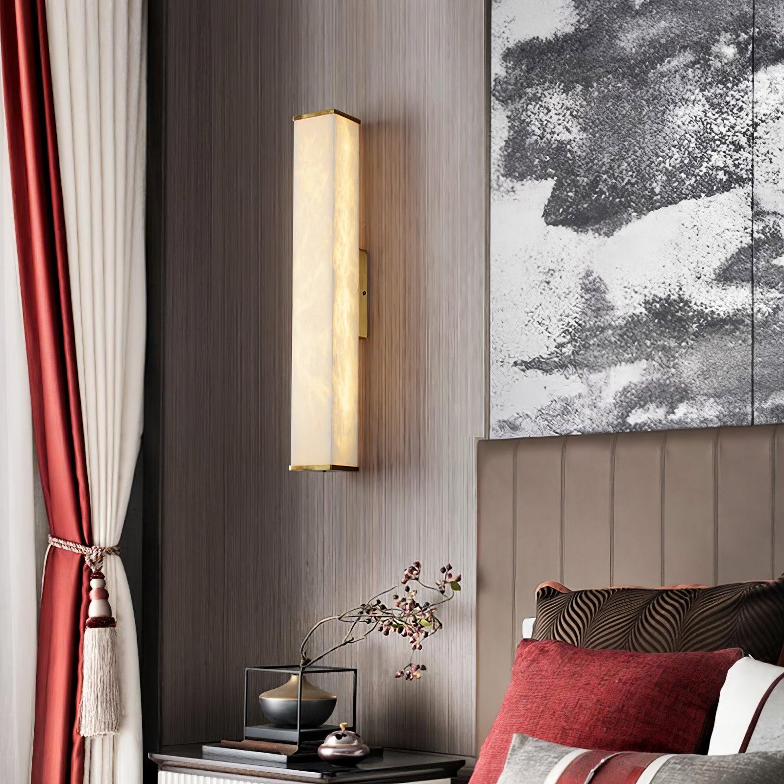 Vithaira Alabaster Linear Wall Lamp - Blowlighting